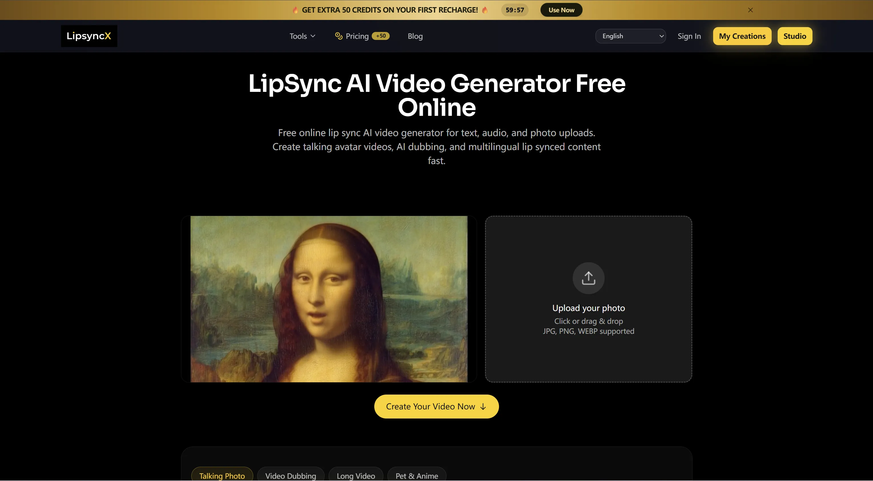 LipsyncX AI Lip Sync Video Generator and Dubbing | Creati.ai