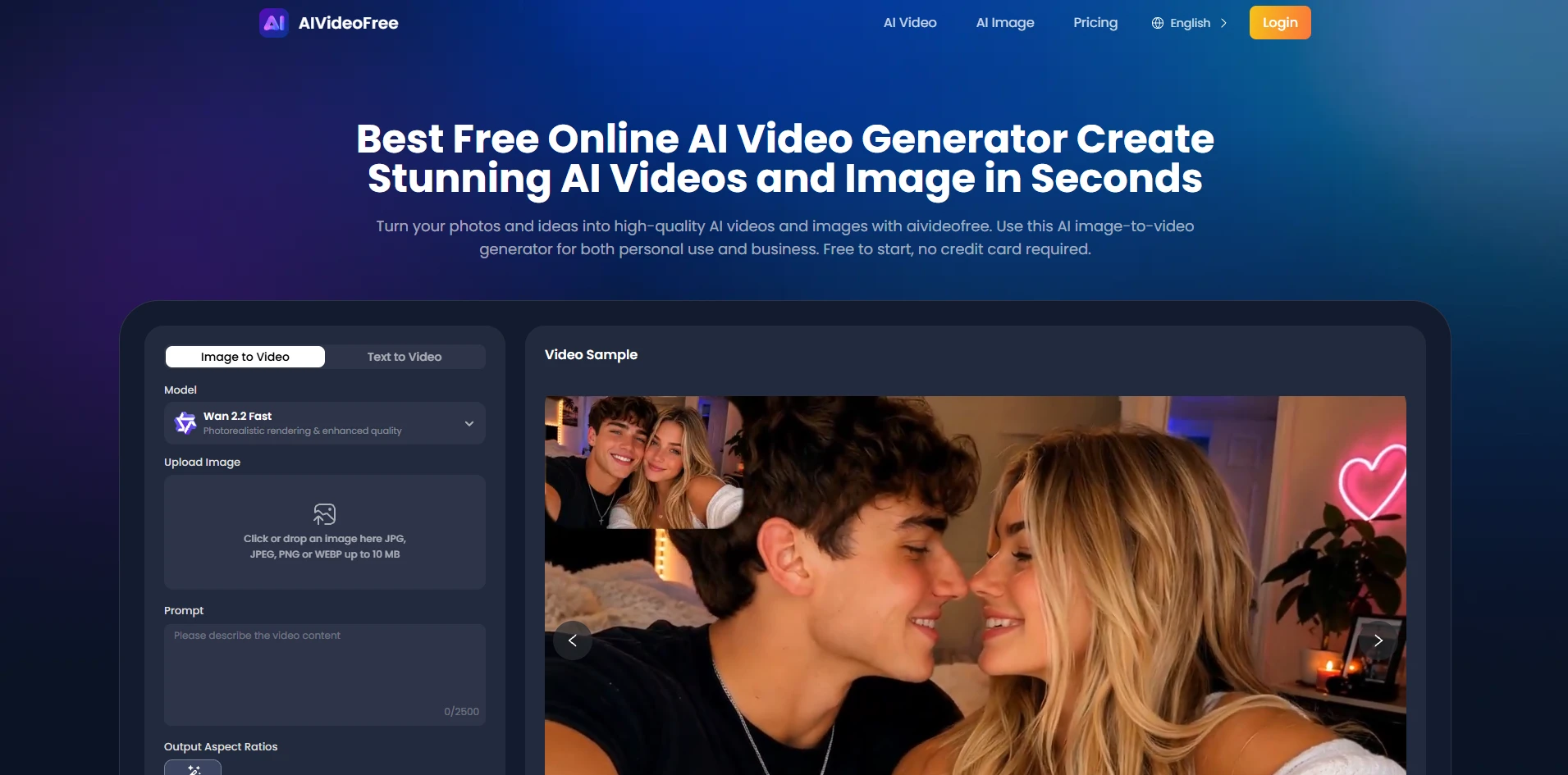 AIVideoFree: generador gratuito en línea de videos e imágenes con IA ...