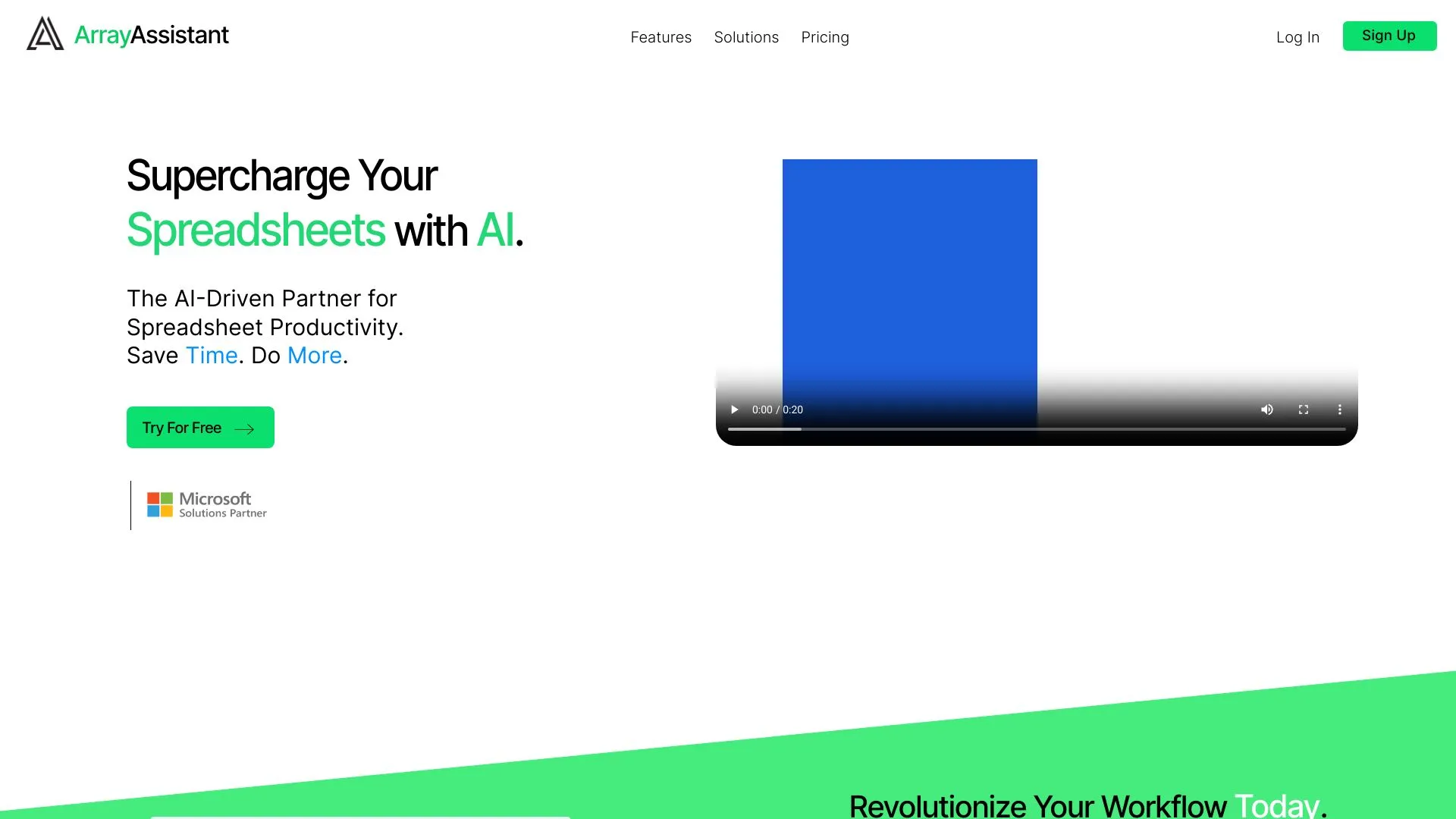 Array Assistant - Aumenta tu productividad en Excel con IA | Creati.ai