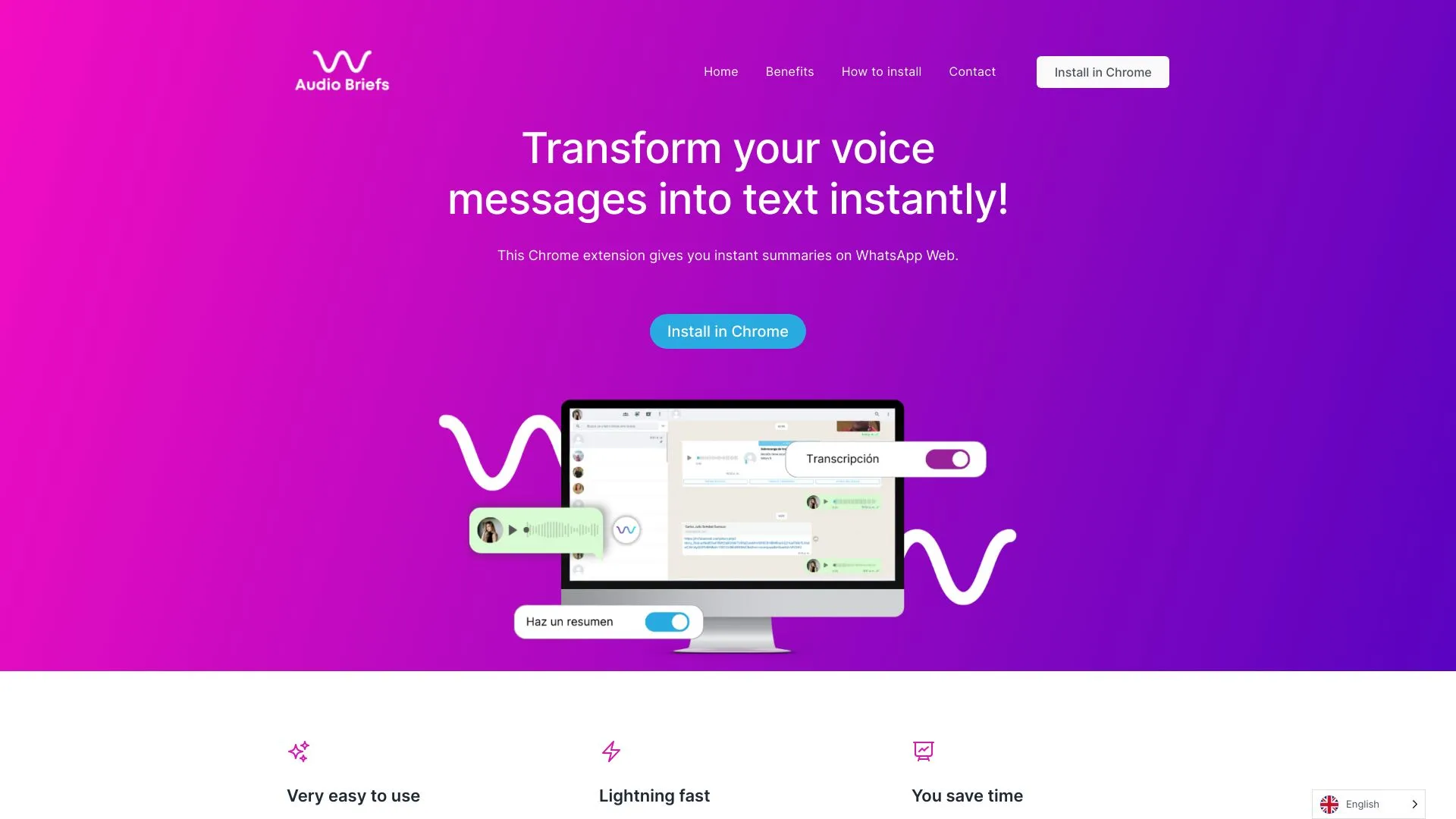 AudioBriefs: Transcribe and Summarize WhatsApp Voice Messages | Creati.ai