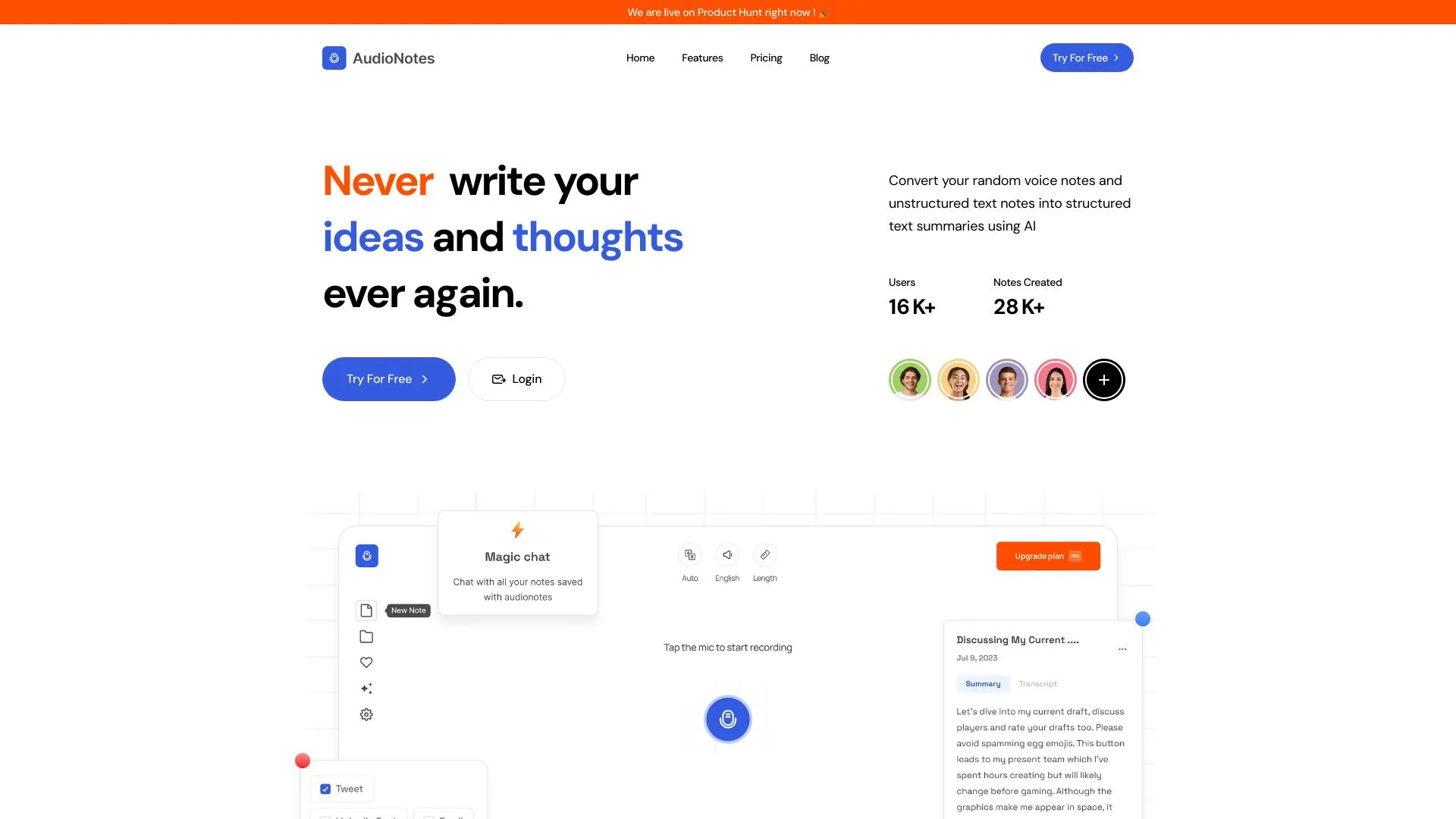 AudioNotes: AI-Powered Note-Taking App | Creati.ai
