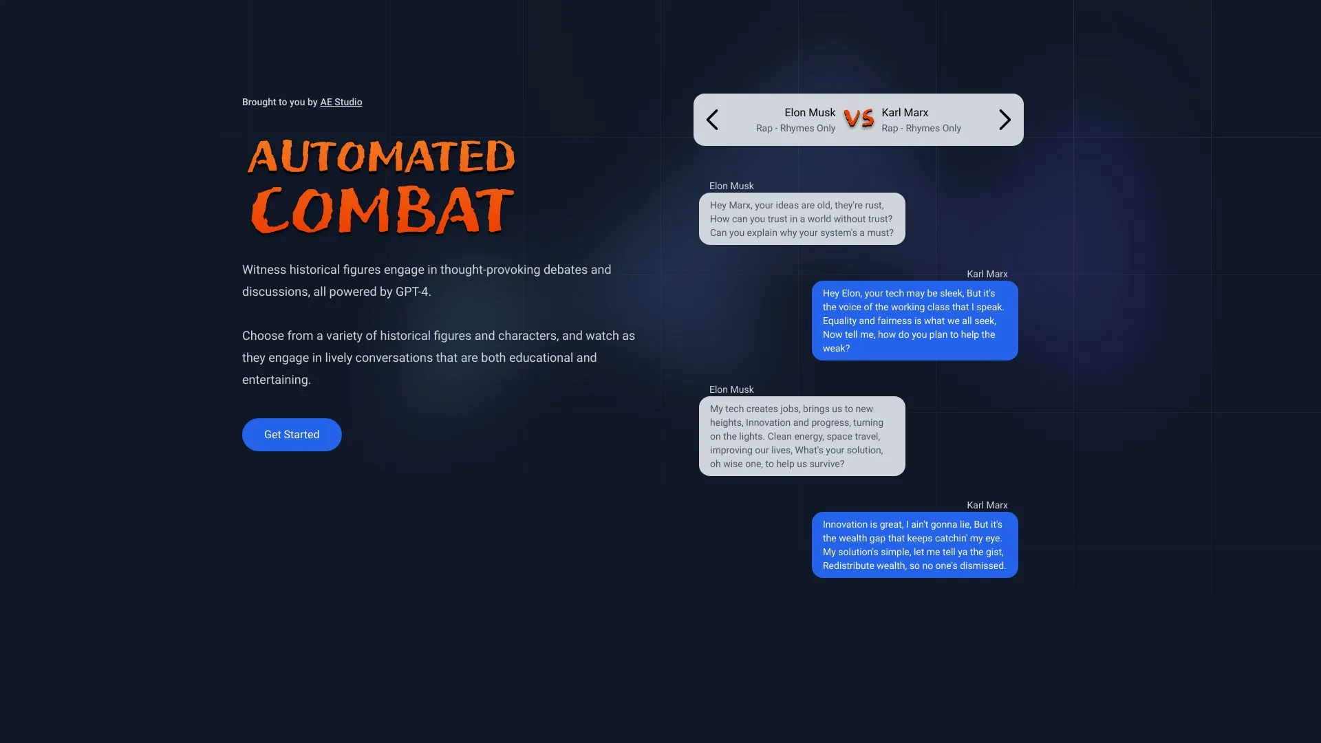 Automated Combat - AI-Powered Historical Figure Debates | Creati.ai