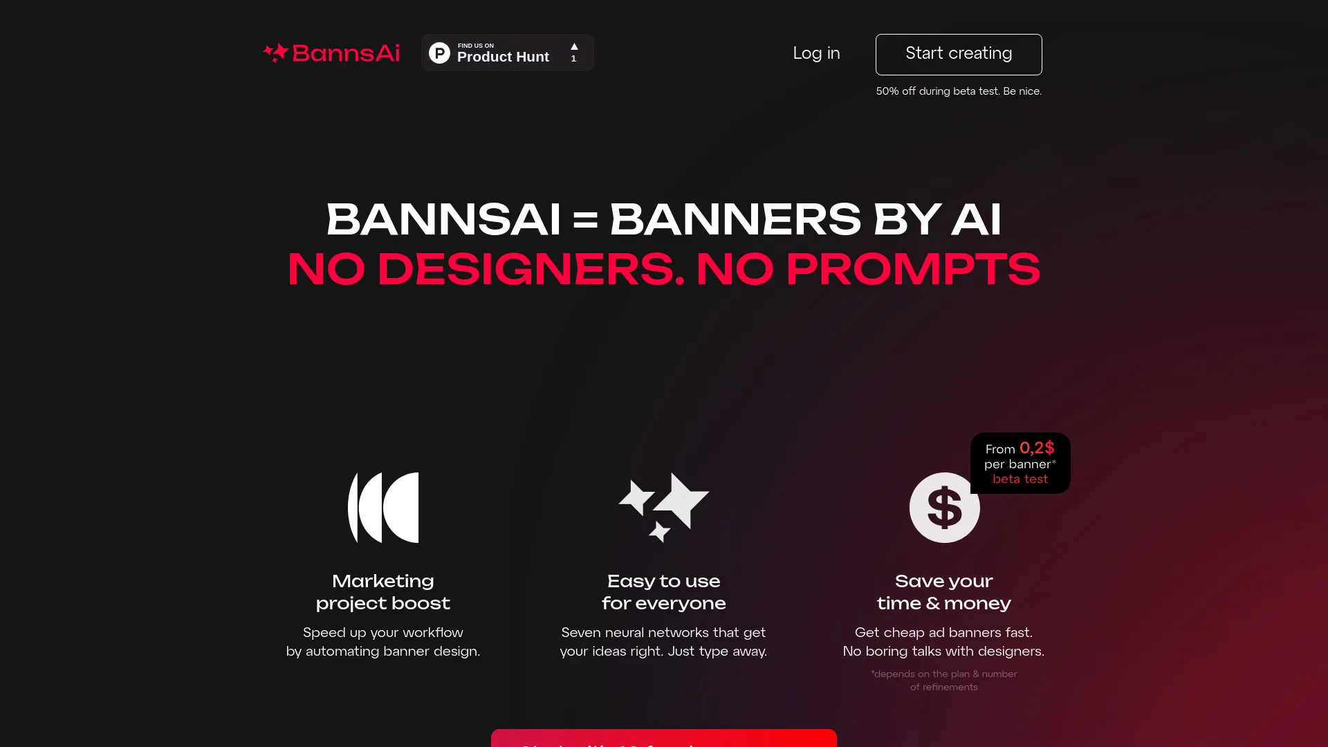 Banns.ai - Diseño de Banners Impulsado por IA | Creati.ai