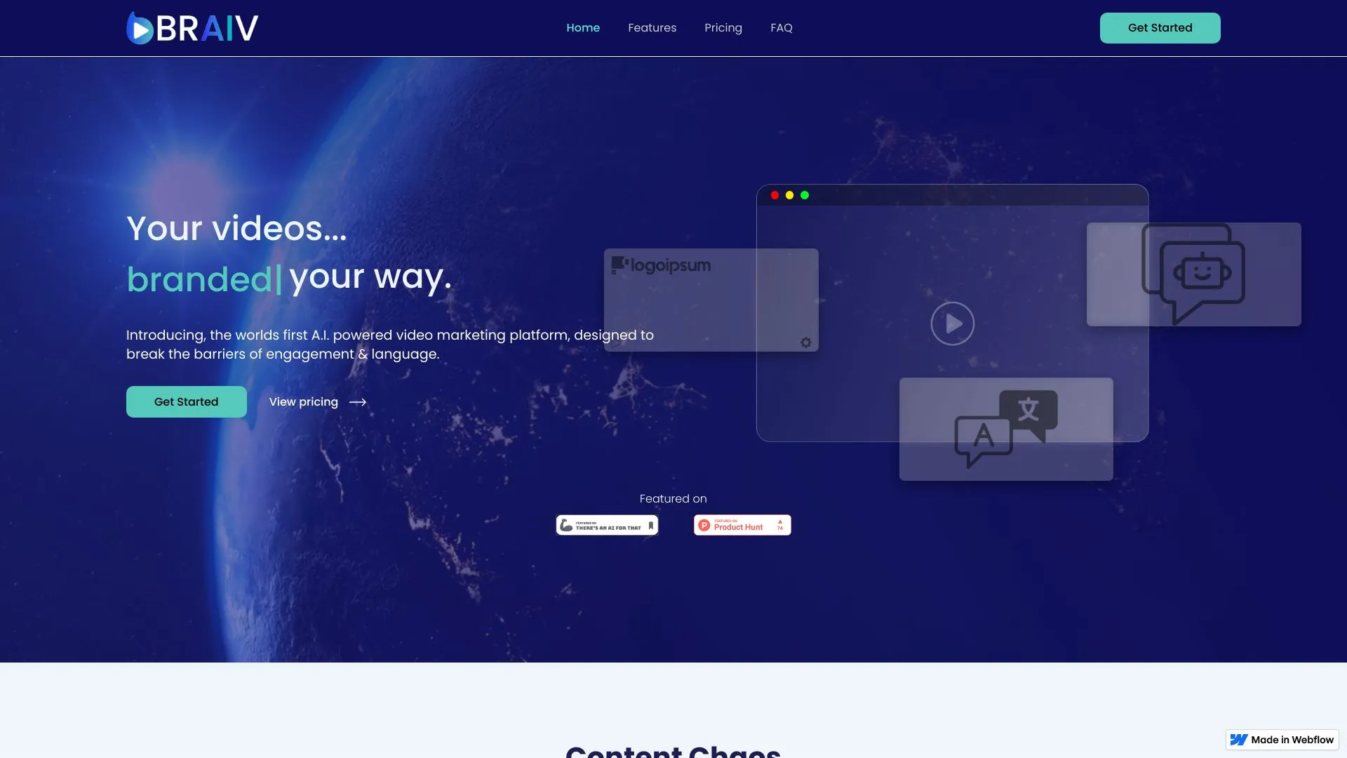Braiv - グローバルなアクセシビリティのための包括的な動画プラットフォーム | Creati.ai, image size:1920x1080