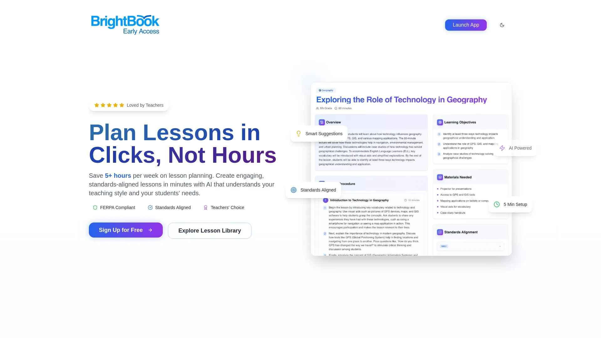 BrightBook: AI-Powered Lesson Planning for Educators | Creati.ai