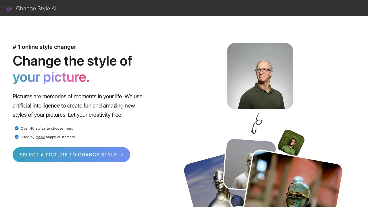 Change Style AI: Transforma tus fotos con tecnología de IA | Creati.ai