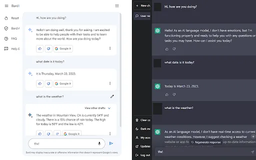 ChatGPT vs Bard - Compare AI Responses Easily | Creati.ai