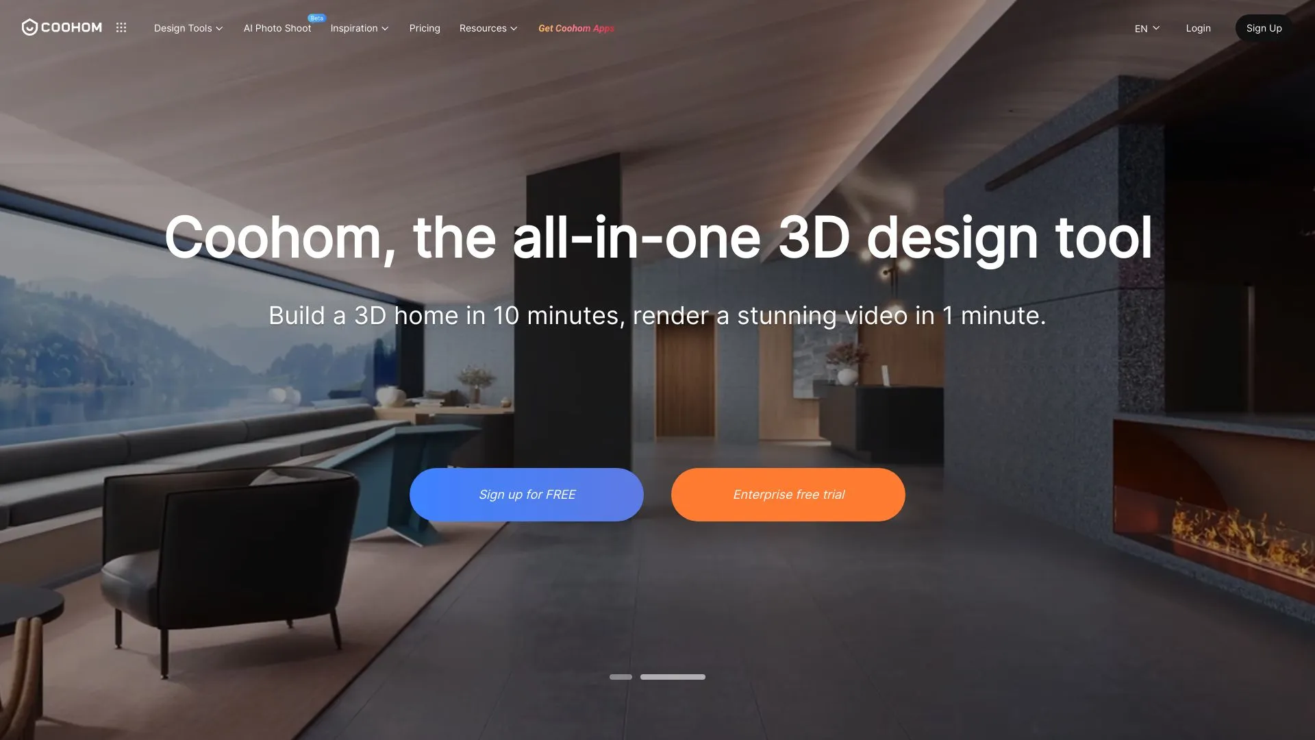 Coohom: Software de design de interiores e casas em 3D Tudo em um