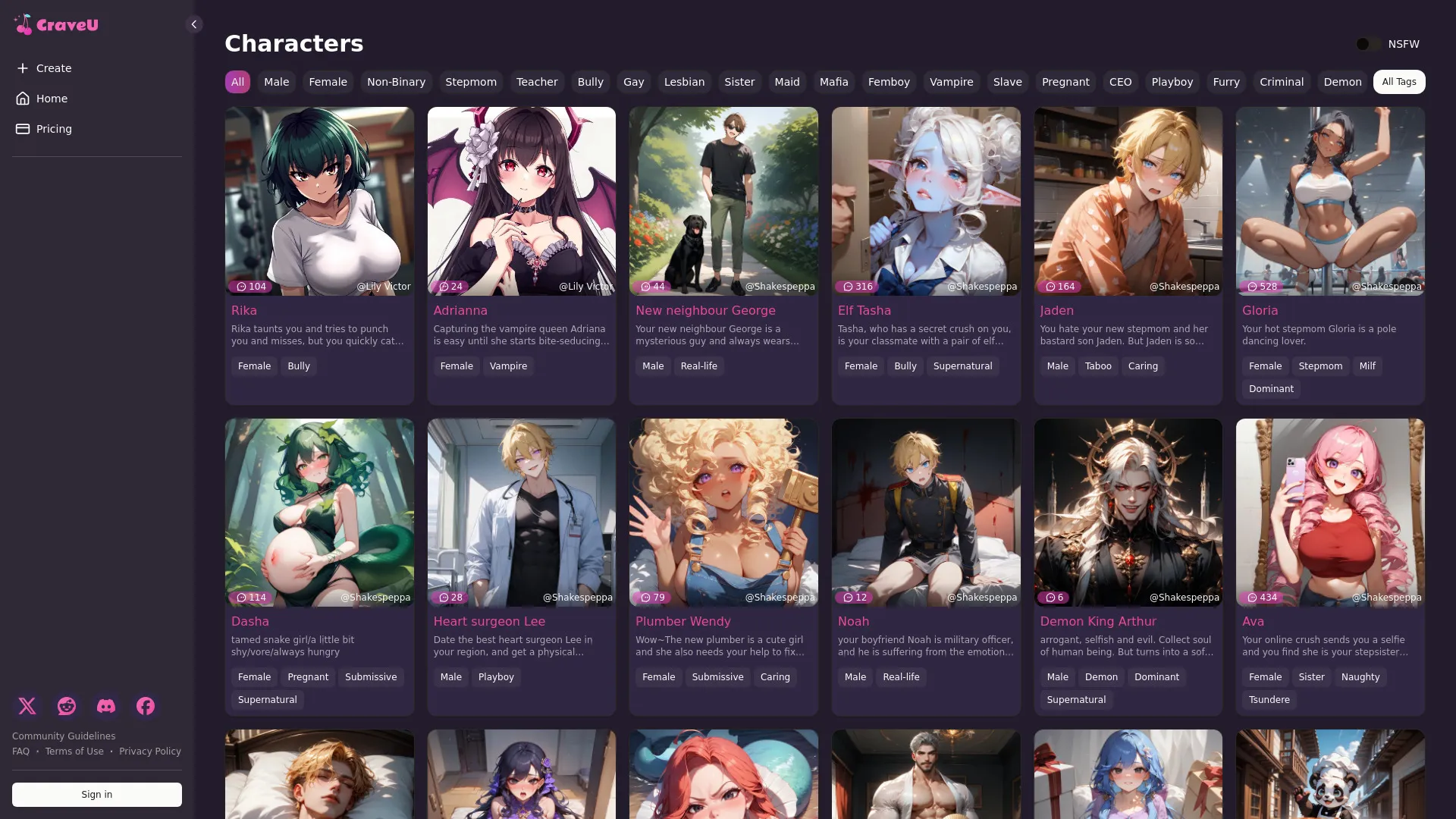 CraveU AI: Unrestricted NSFW AI Chatbot Platform | Creati.ai