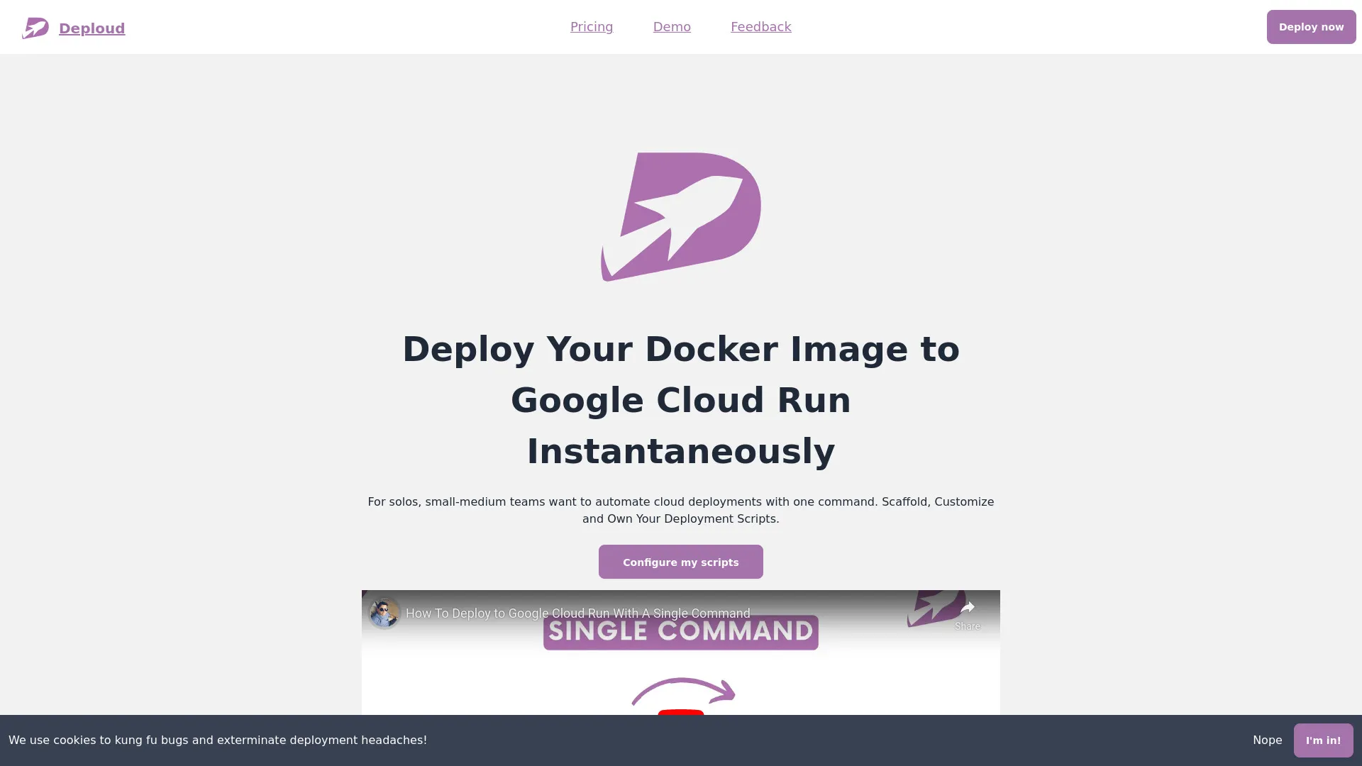 Despliegue sin esfuerzo de Docker en Google Cloud Run | Deploud | Creati.ai