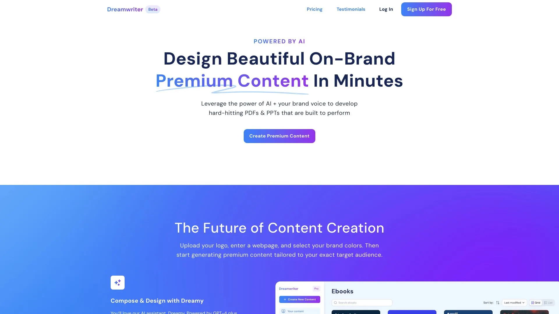 Dreamwriter AI: Create Branded PDFs & Presentations | Creati.ai