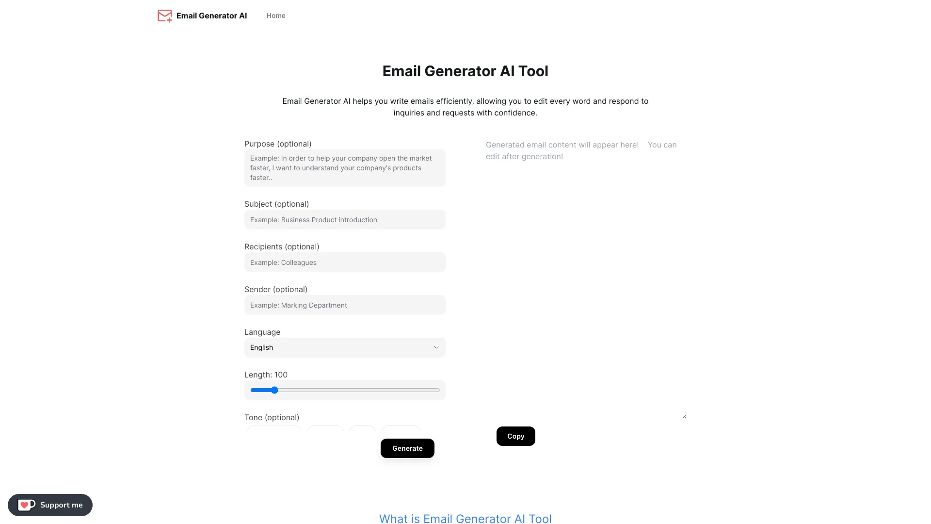 Mod Email Generator EmailGeneratorAI.cc - AI-Powered Email Writing Tool | Creati.ai