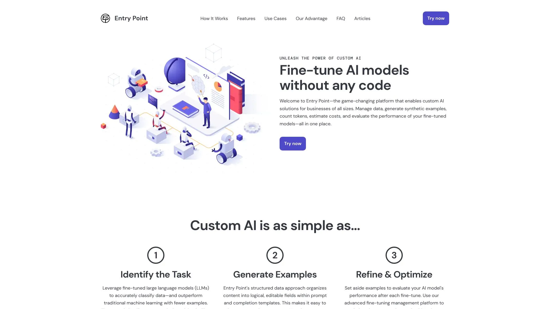 Entry Point AI: No-Code Custom AI Model Platform | Creati.ai