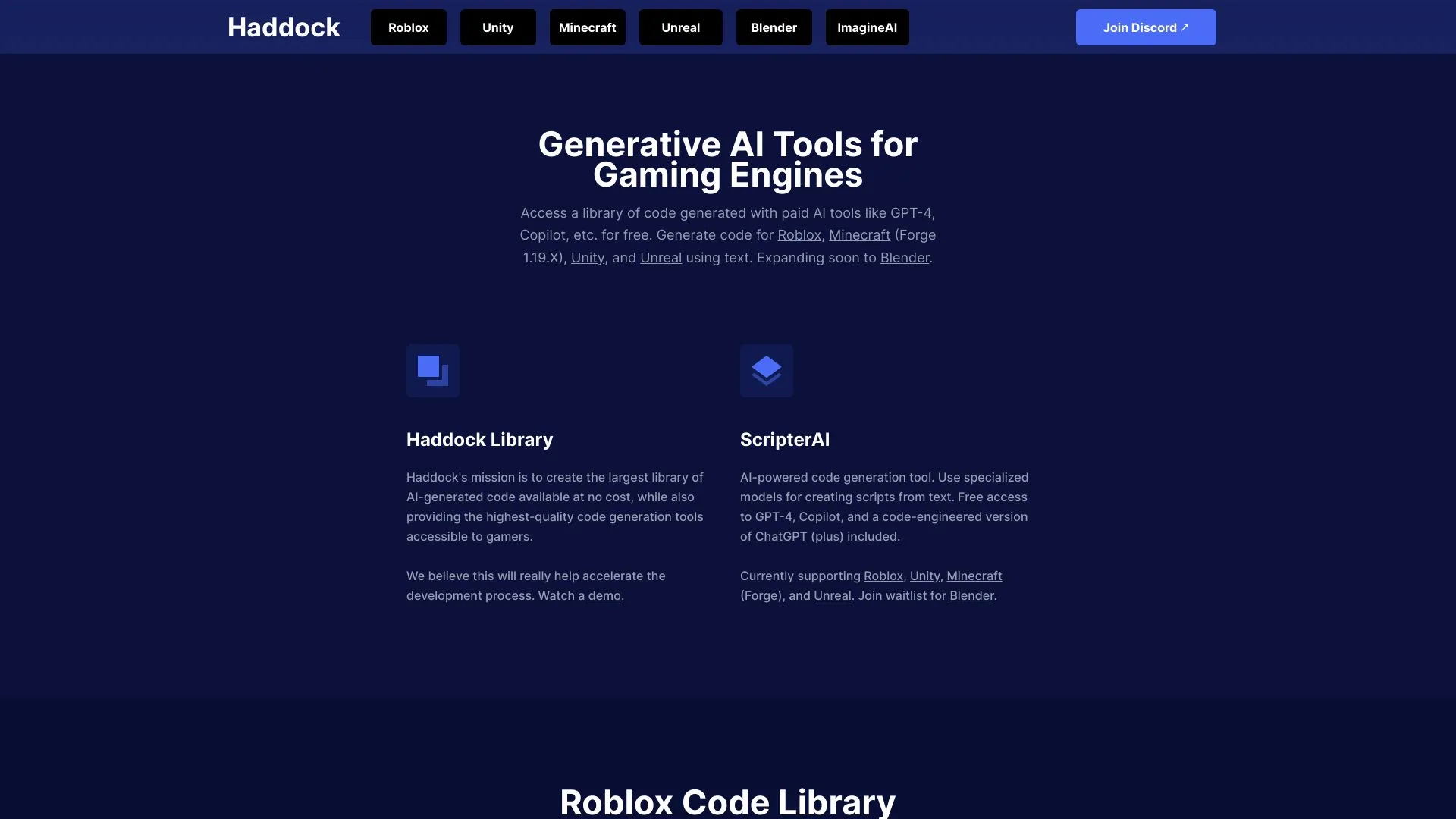 Haddock AI : Outils d'IA générative pour moteurs de jeux | Creati.ai
