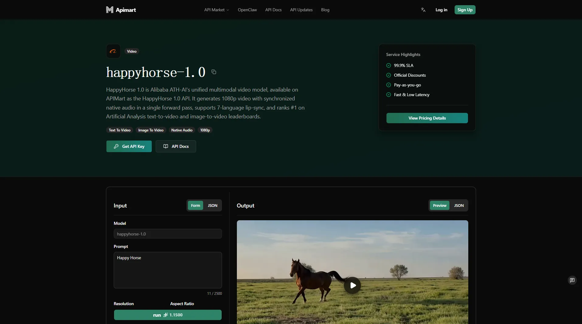 네이티브 오디오 동영상 생성을 위한 HappyHorse 1.0 API | Creati.ai