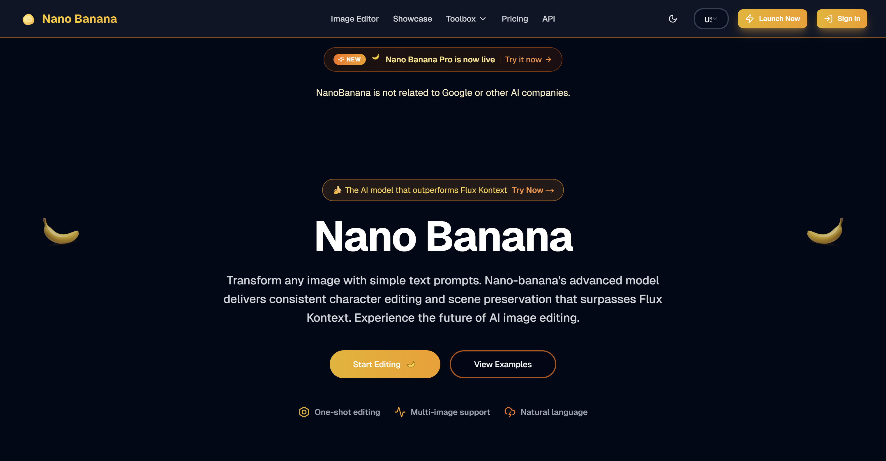 Nano Banana - Editor de imágenes IA | Edita fotos con texto | Creati.ai