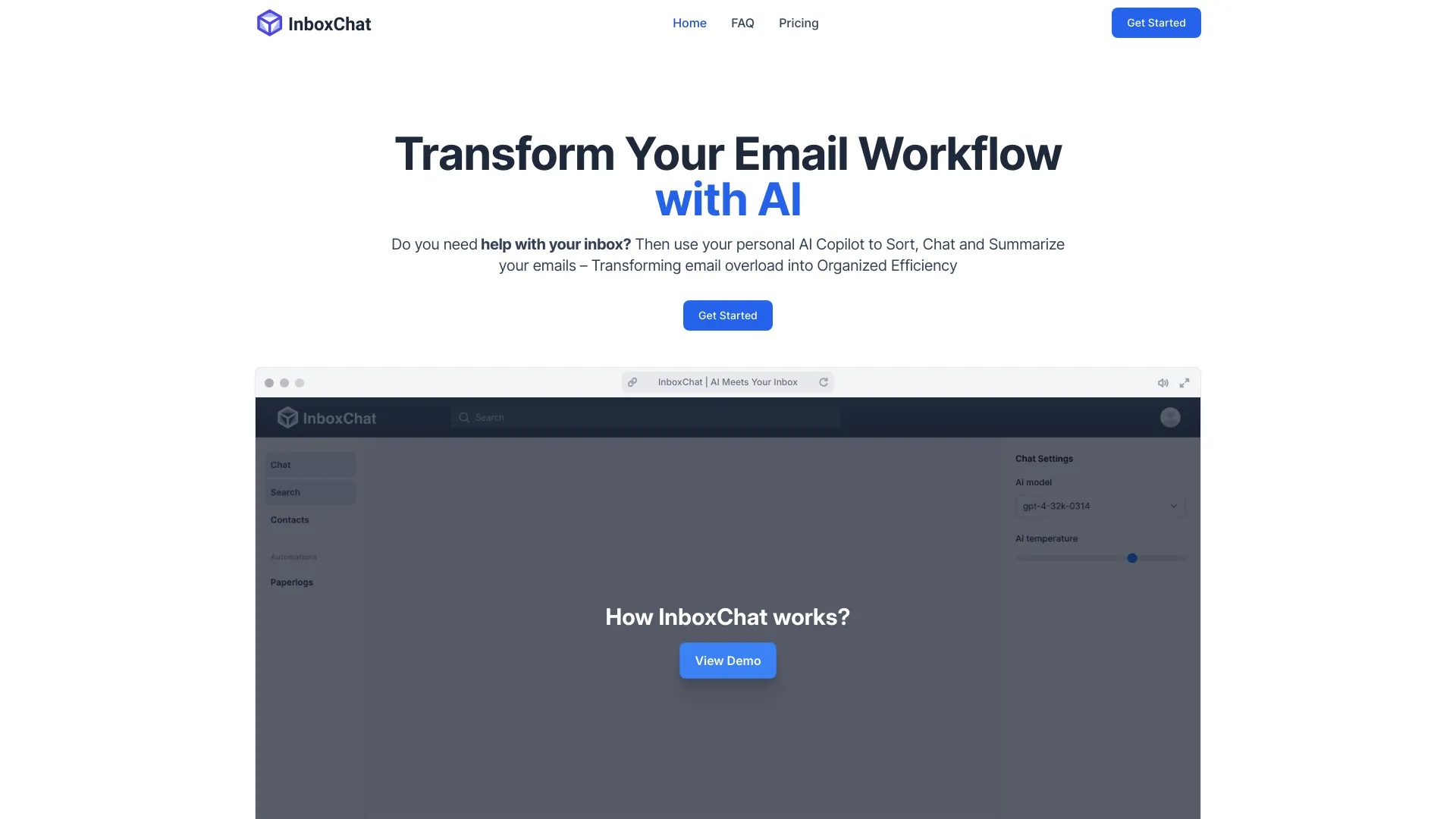 InboxChat.ai - AI Copilot for Your Inbox | Creati.ai