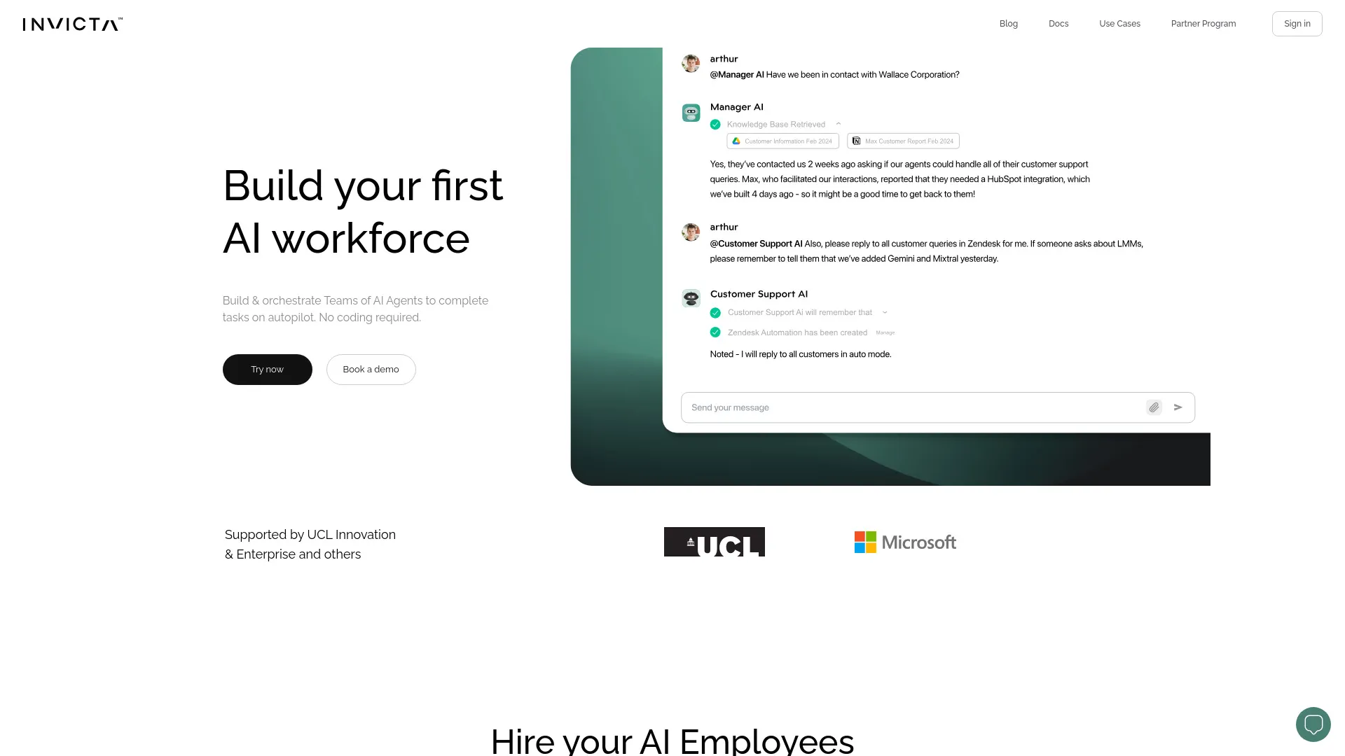 Build Your AI Workforce Easily with Invictai | Creati.ai