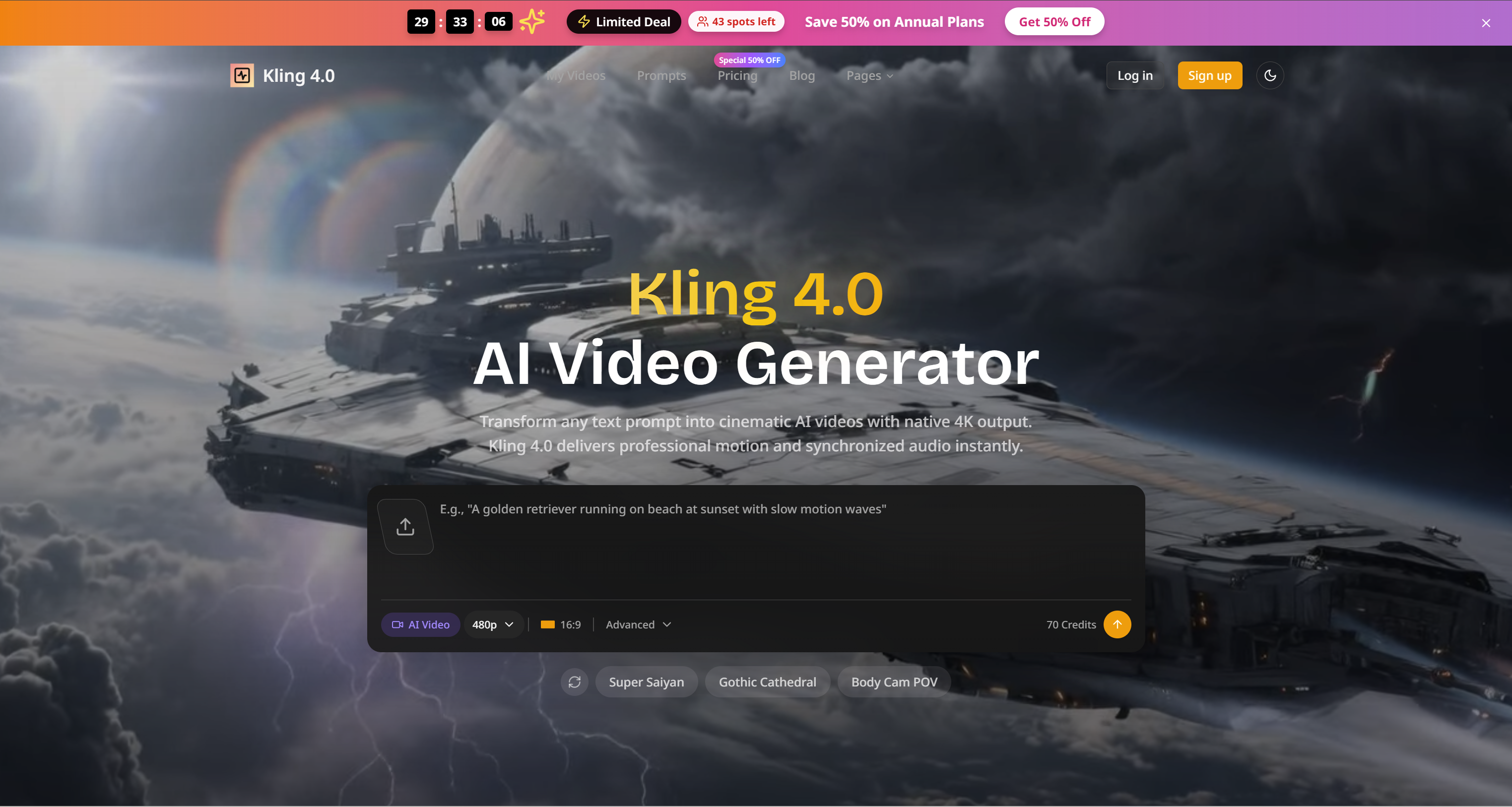 Kling 4.0 - AI Video Generator | Text-to-Video, 4K Output | Creati.ai