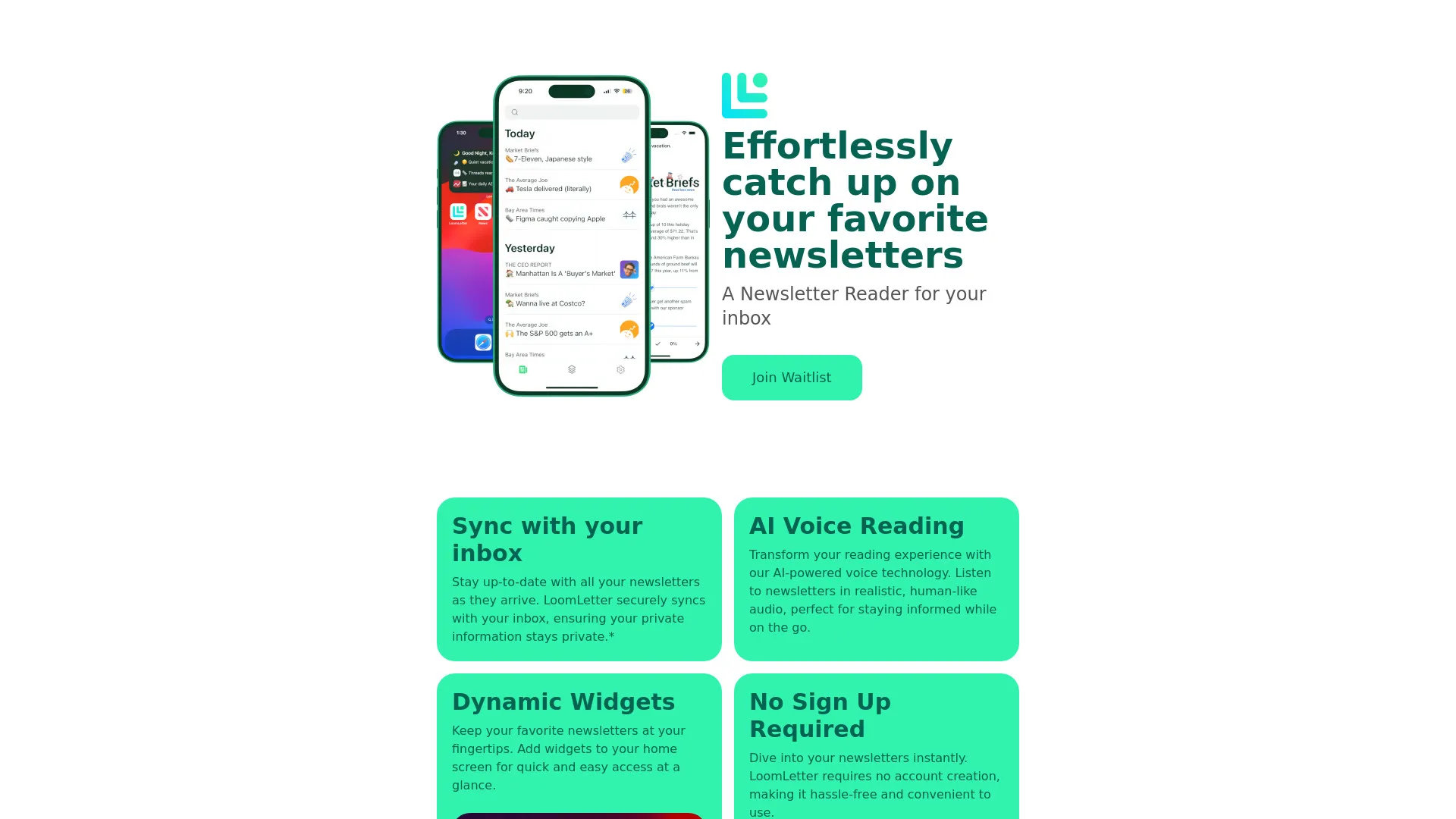 Browserloom Lettering LoomLetter - Tu lector personal de boletines | Creati.ai