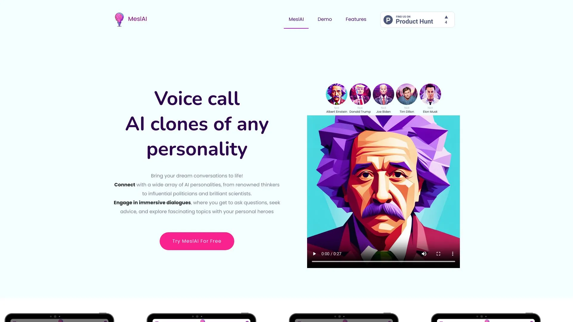 MeslAI: Llamadas de Voz con Clones de IA de Personalidades Influyentes ...