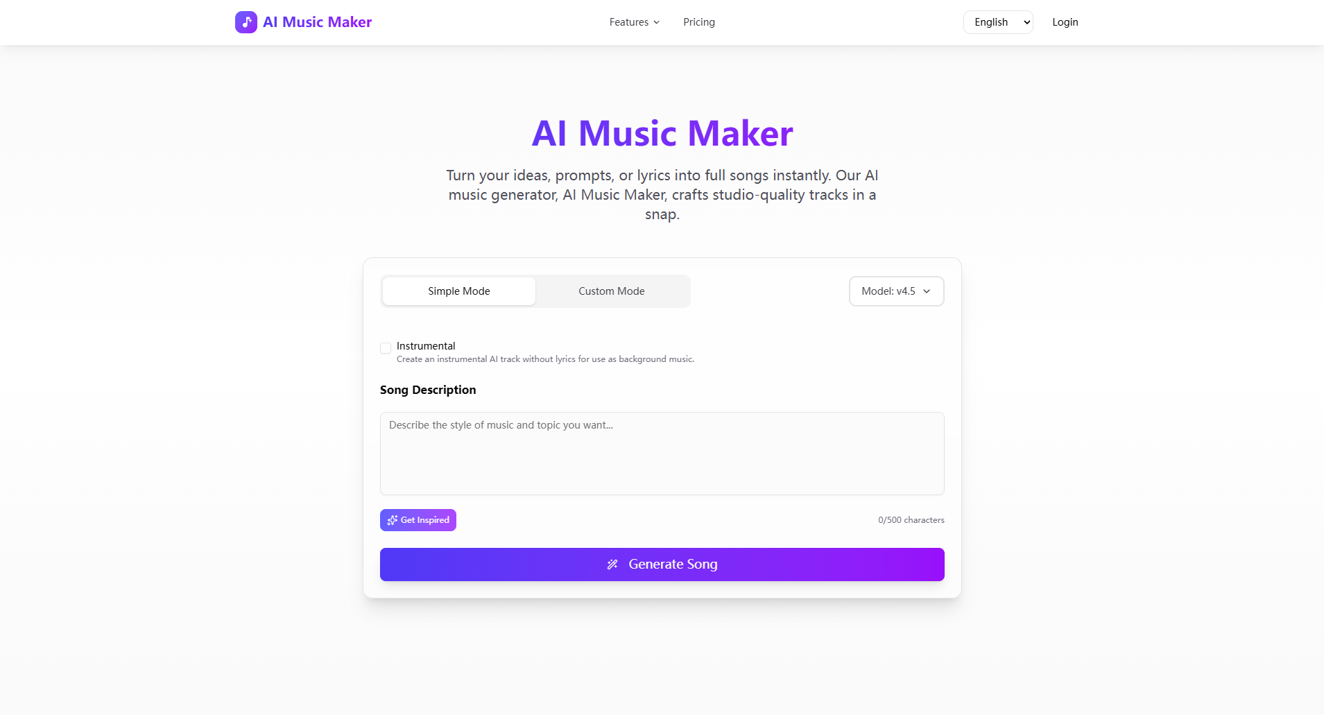 AI Music Maker — Erstelle Songs aus Text | MusicMakerApp | Creati.ai