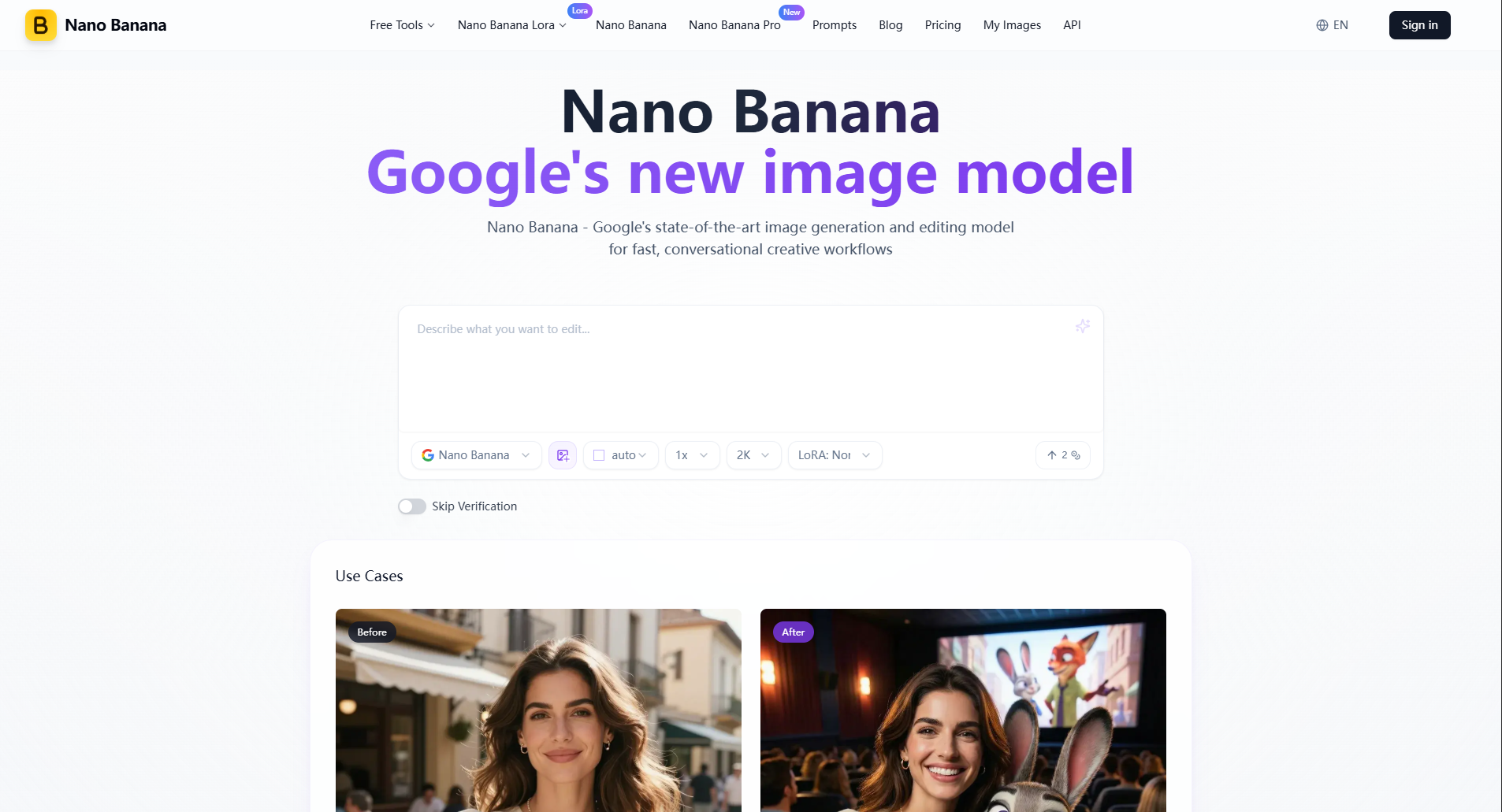 Nano Banana | Generador y Editor de Imágenes IA de Google - Rápido y ...