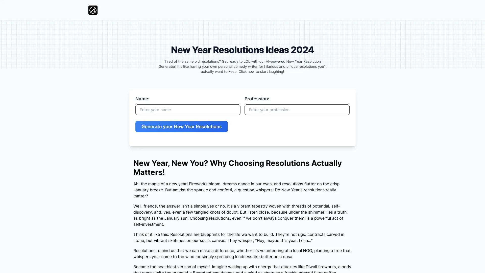 Resolution Re New Year Resolutions AI - Fun and Unique Resolutions | Creati.ai