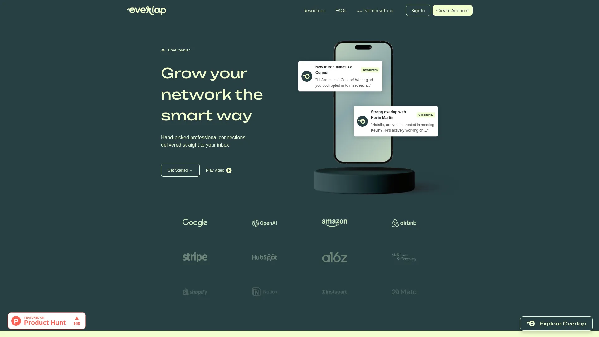 Networking Profesional Sin Esfuerzo con Overlap | Creati.ai