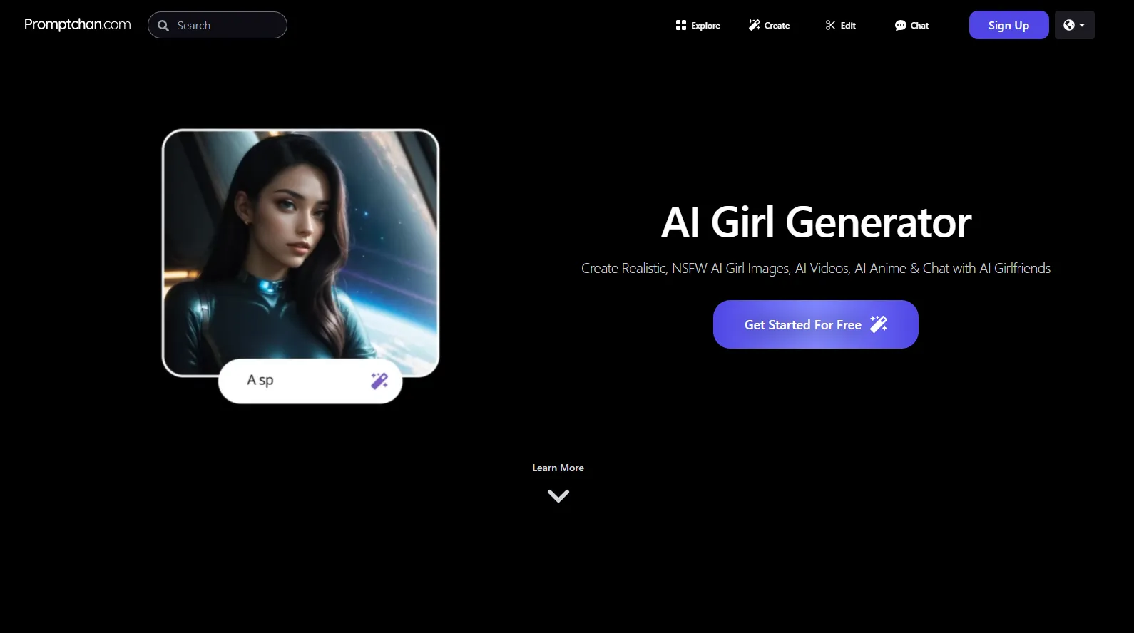 Promptchan AI:パーソナライズされたAI少女画像生成器 | Creati.ai