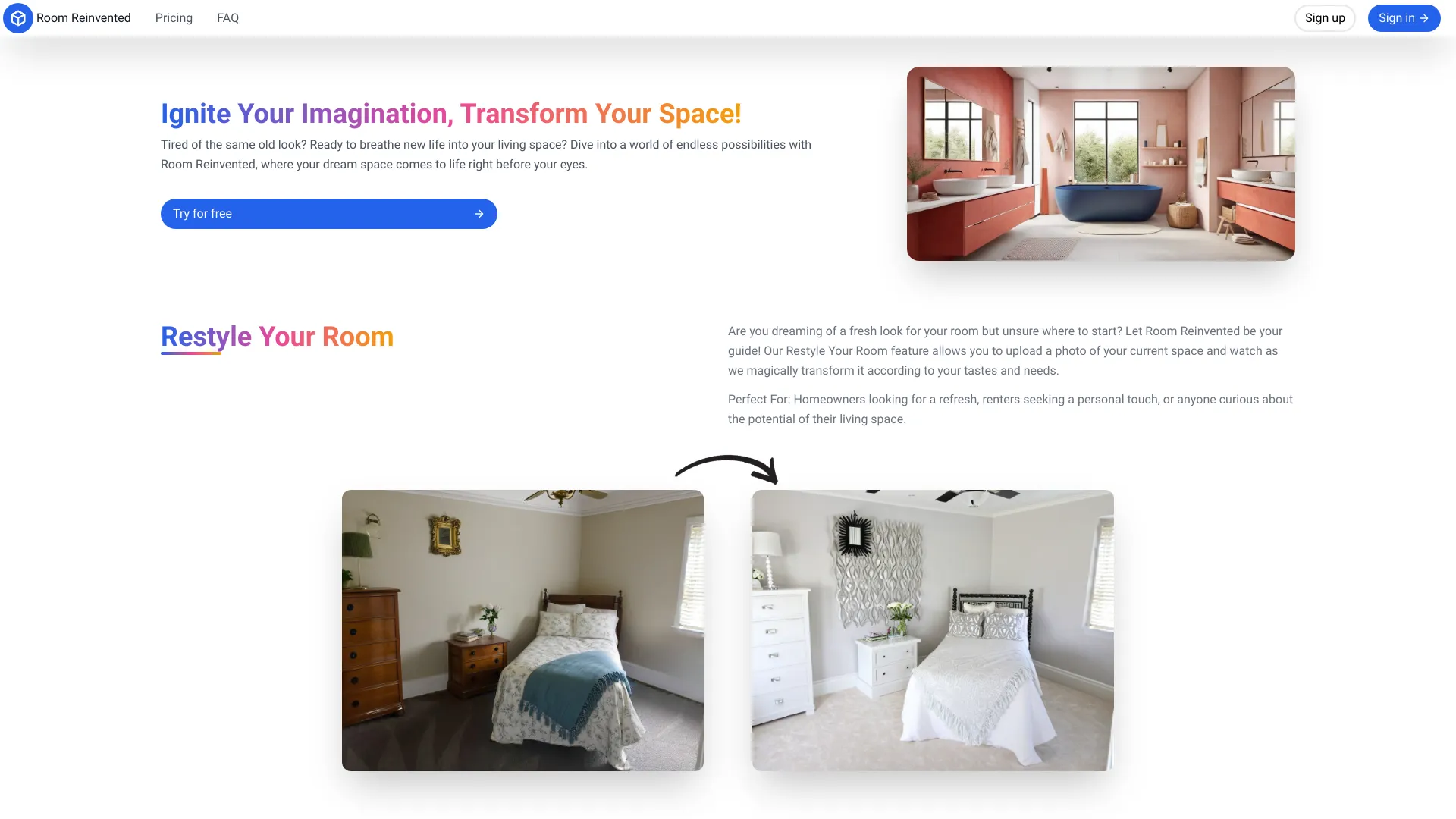 Roomify Room Reinvented: Innovative AI-Powered Room Design Tool | Creati.ai