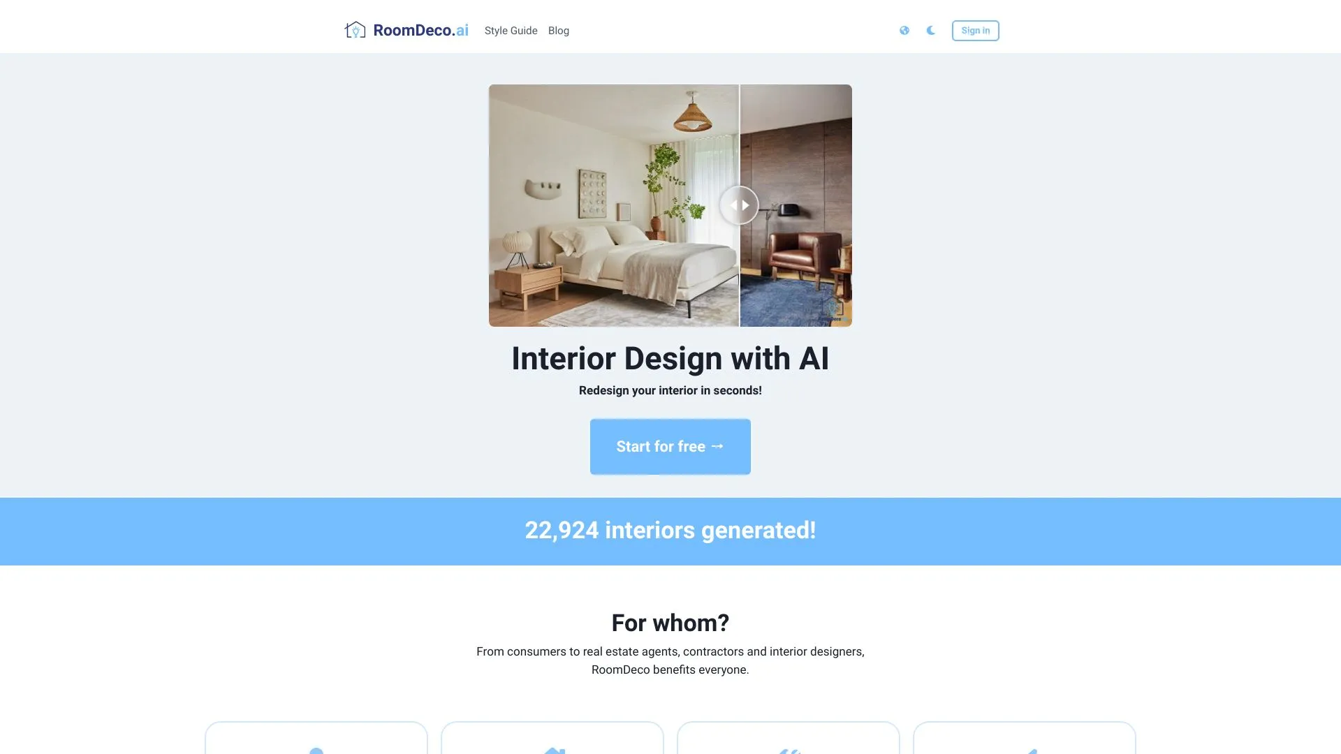 RoomDeco AI - Redesign and Visualize Interiors Easily | Creati.ai