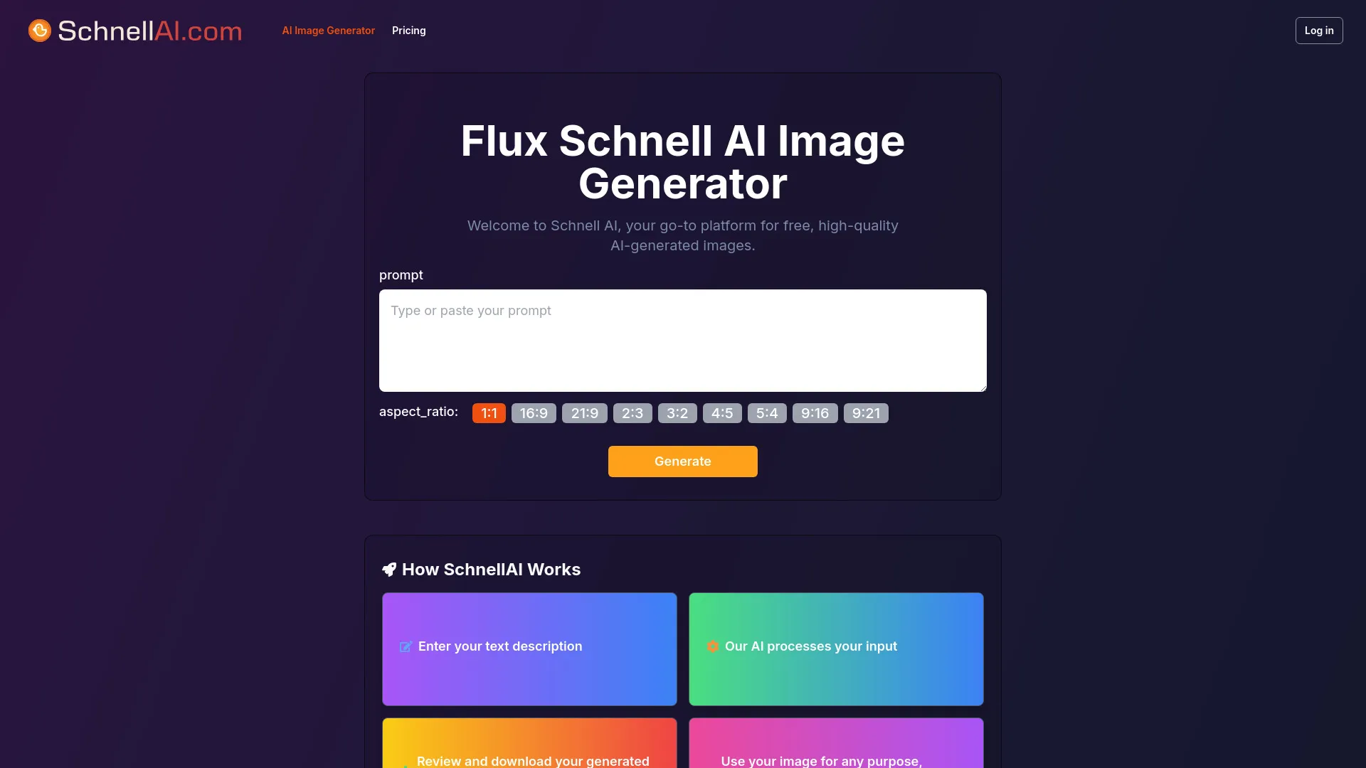 Flux Schnell AI Image Generator - Create Custom AI Images Instantly ...