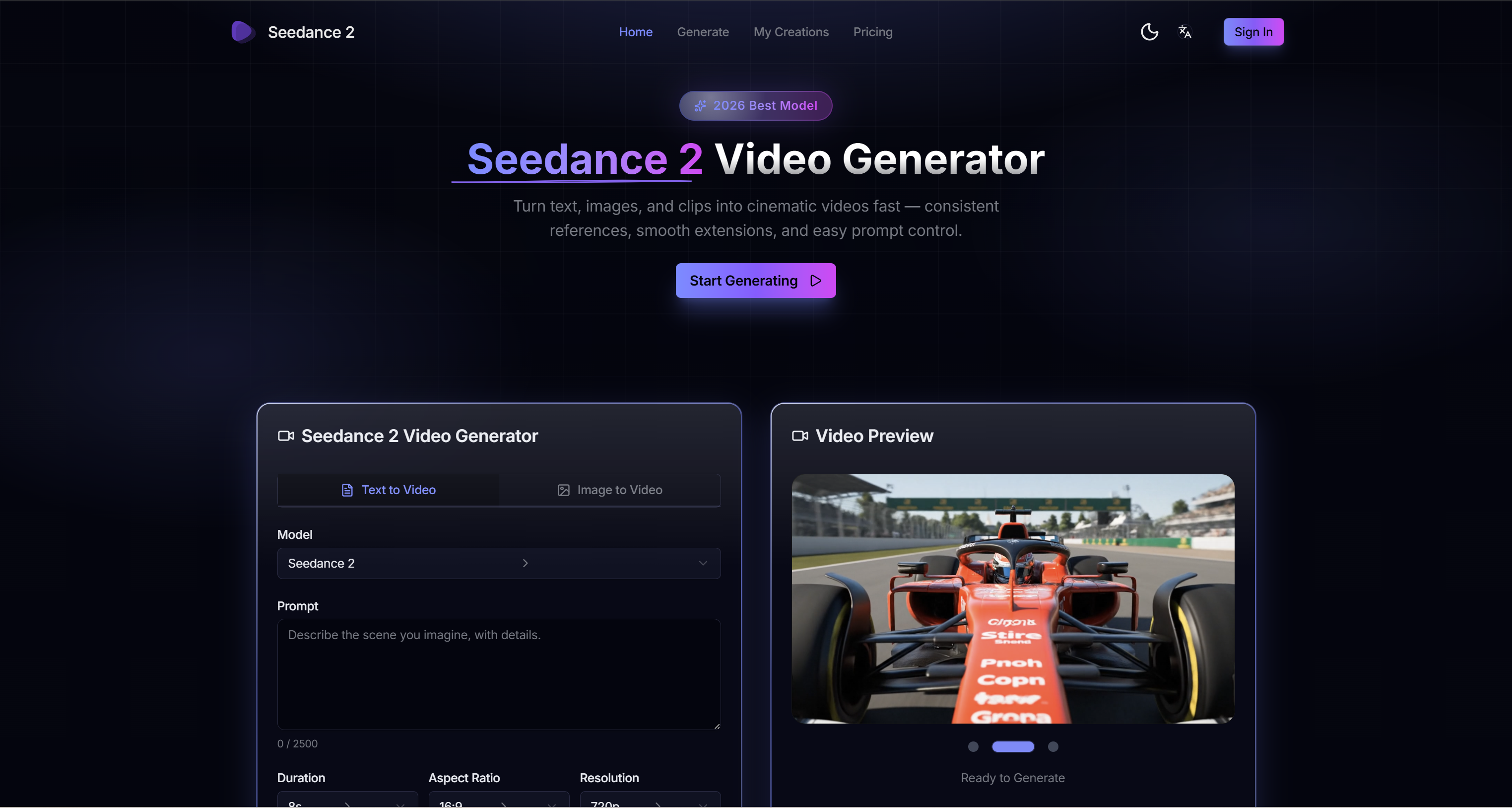 Seedance 2 — AI Video Generator for Text, Image & Video | Creati.ai