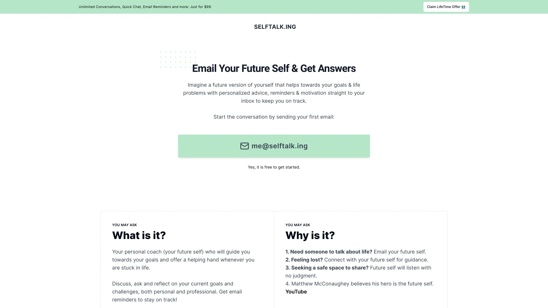 Selftalk.ing - Your Personal Accountability Companion | Creati.ai