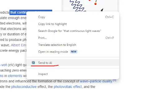 Send 2 AI - Extensión de Chrome para Procesamiento de Texto con IA ...