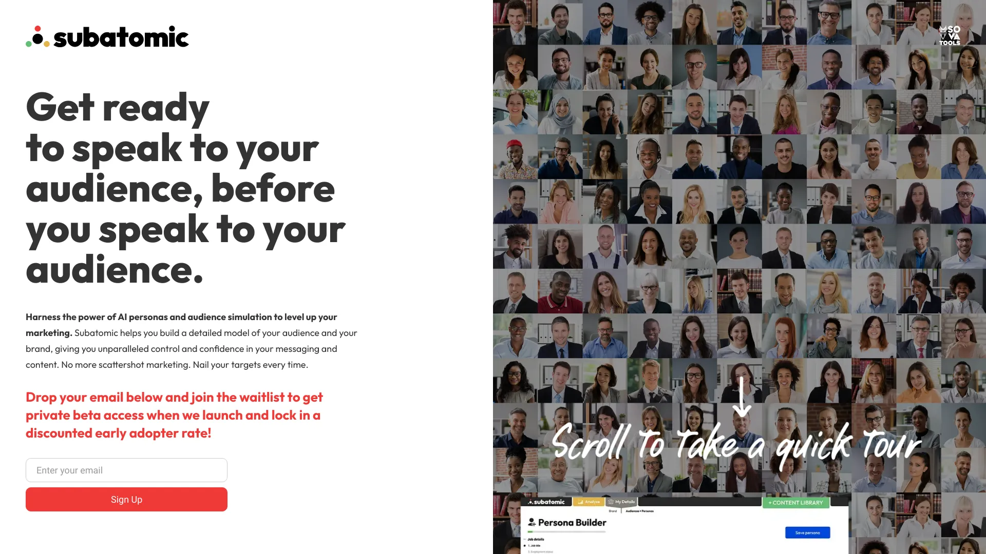 Subatomic - AI Personas and Audience Simulation for Marketing | Creati.ai