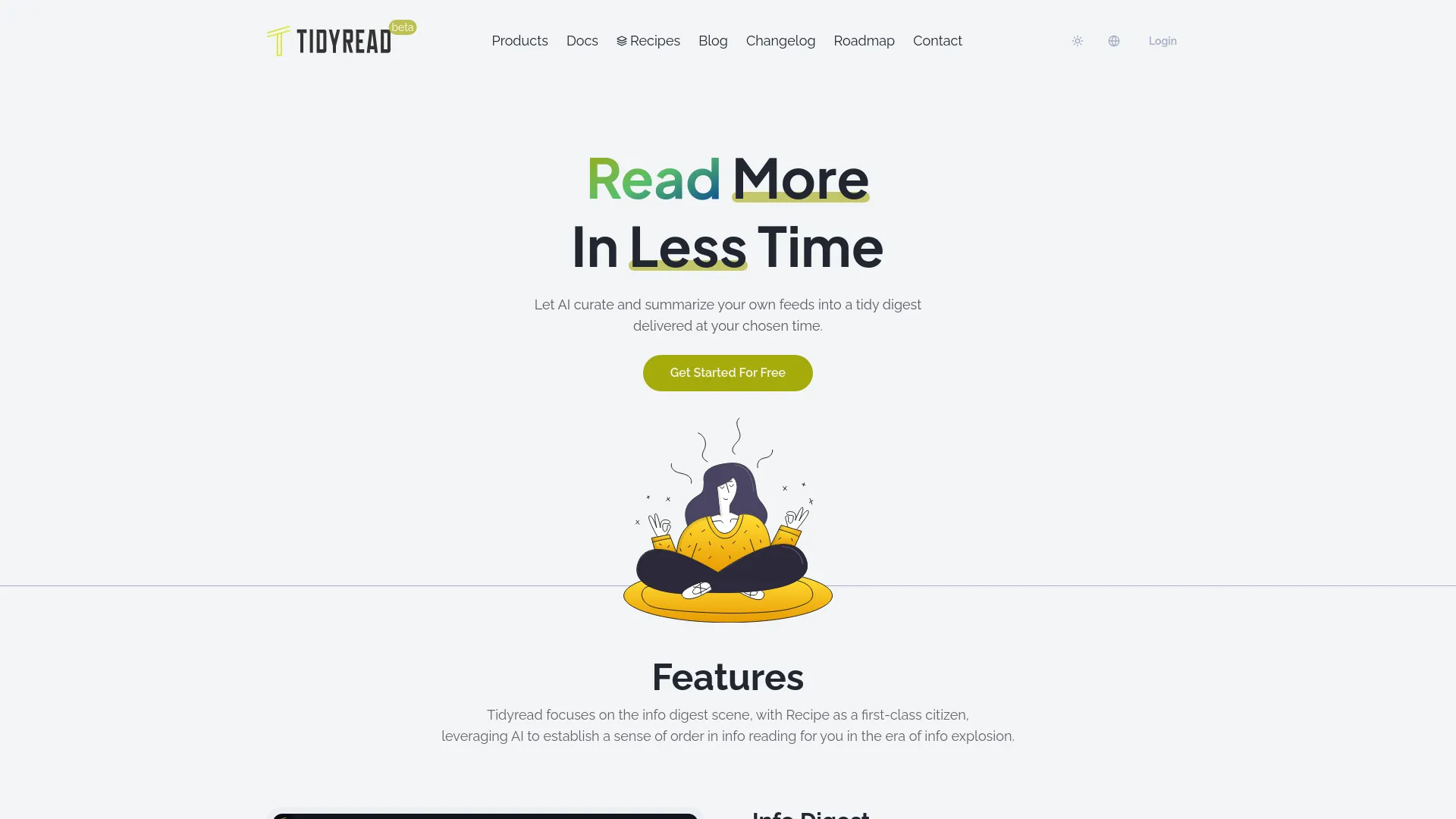 TidyRead - Digest personalizado de información impulsado por IA | Creati.ai