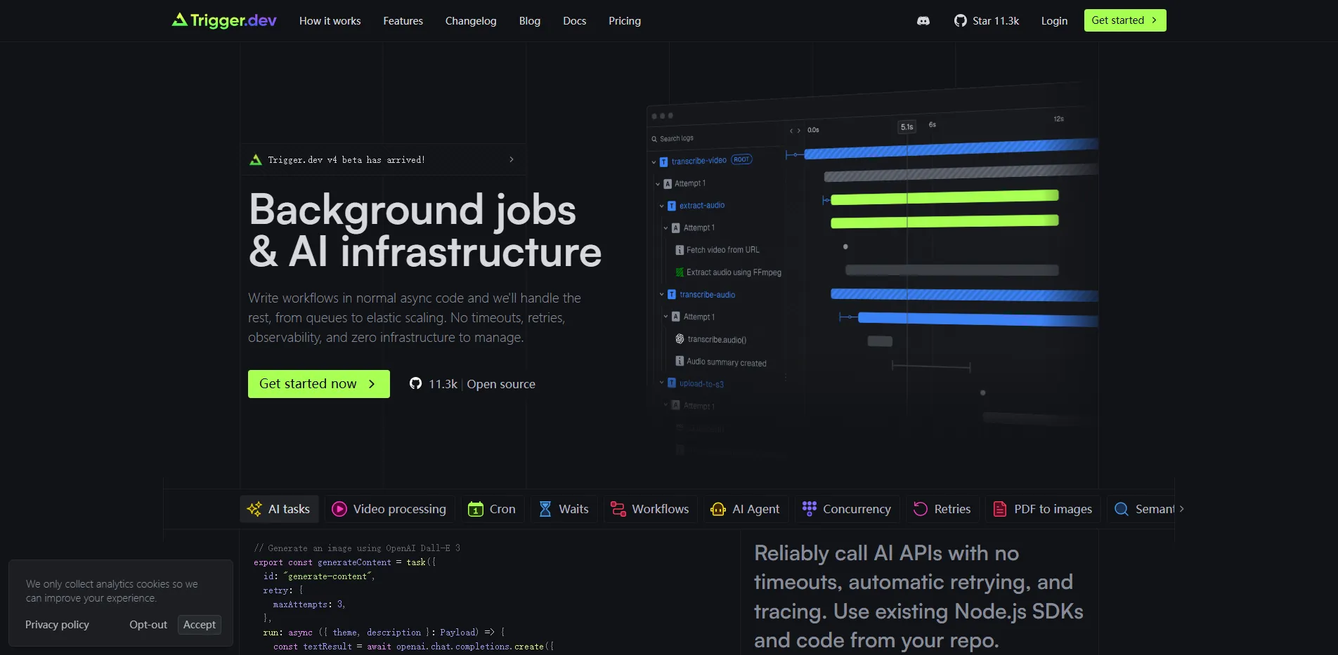 Trigger.dev - Automatiza Flujos de Trabajo Sin Esfuerzo | Creati.ai