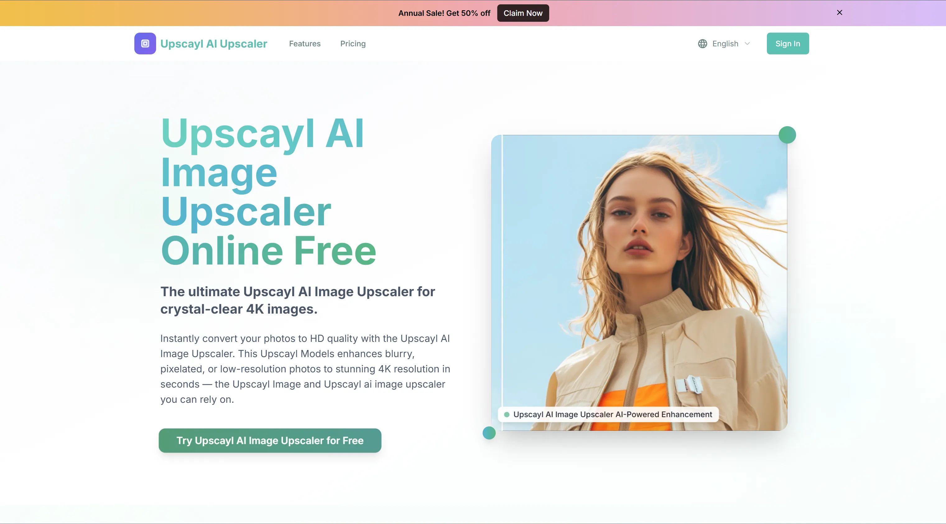 Upscayl AI Image Upscaler | Mejora de fotos 4K gratuita | Creati.ai