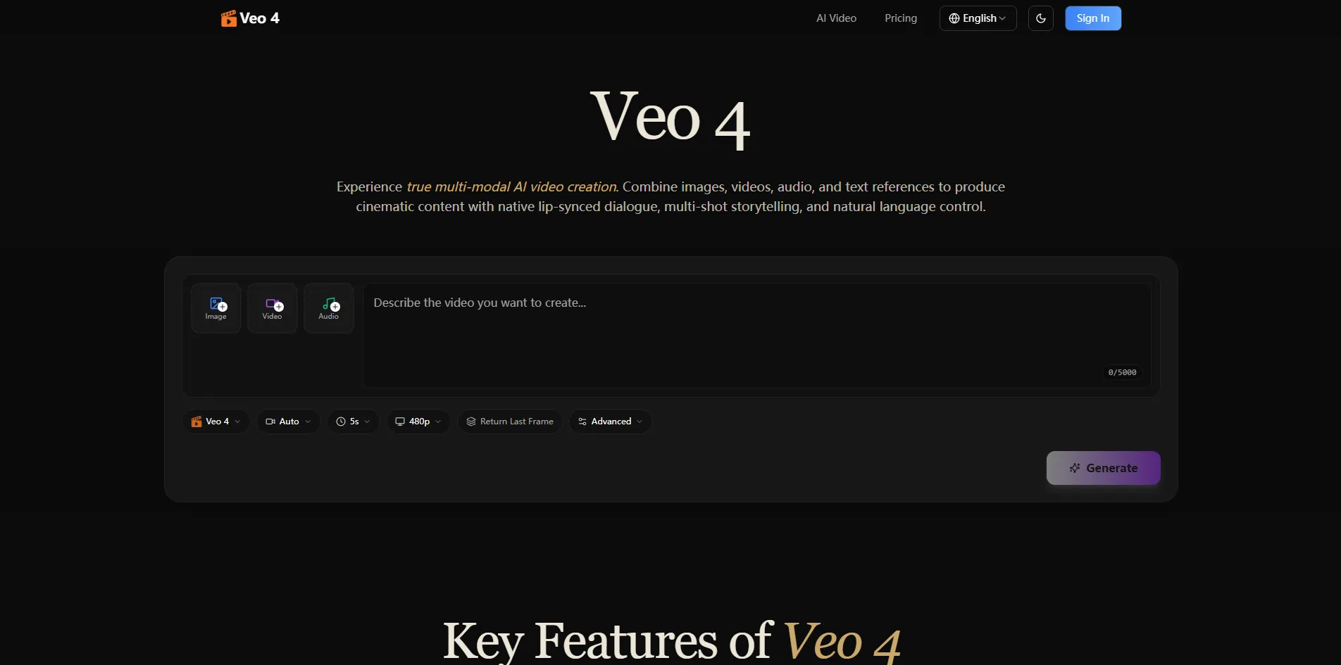 Veo 4 Multi-Modal AI Video Creation with Native Audio | Creati.ai