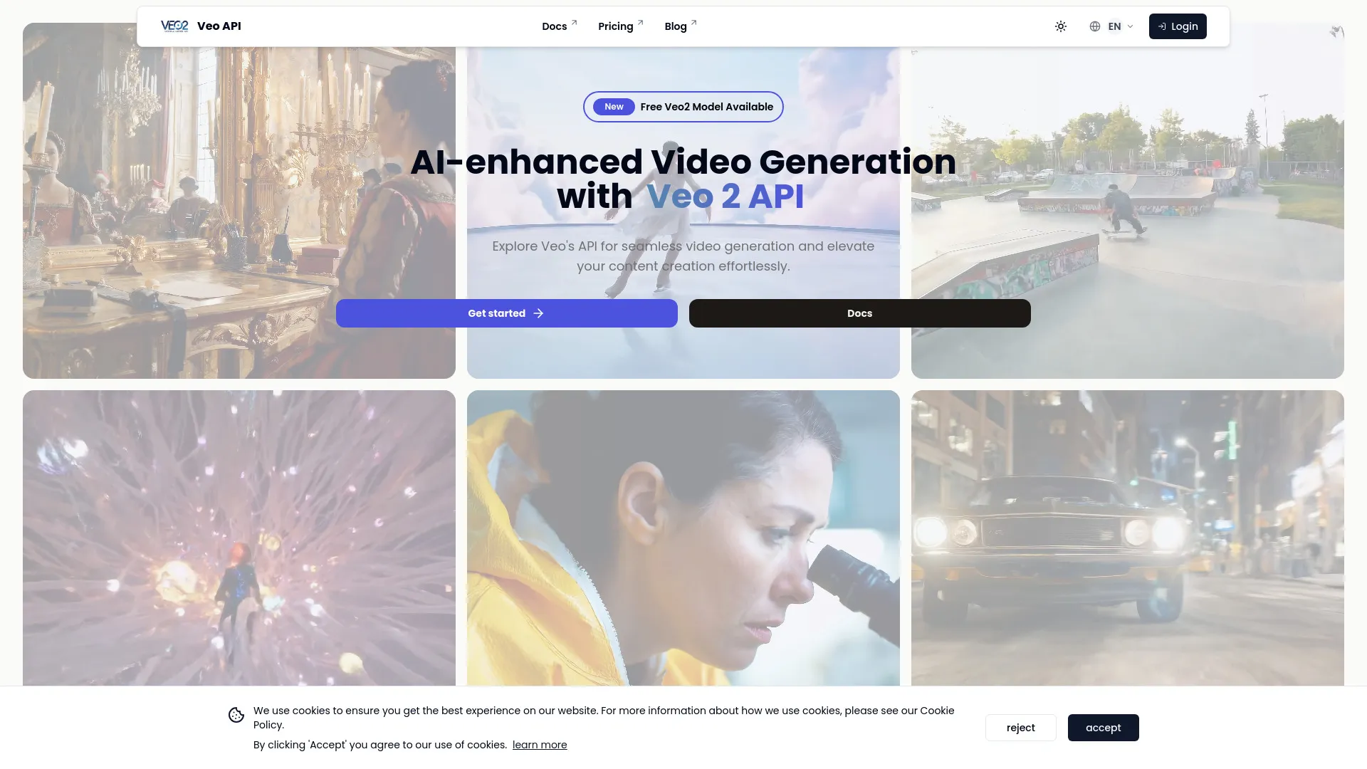 Veo API - Generación de Video Mejorada por IA | Creati.ai