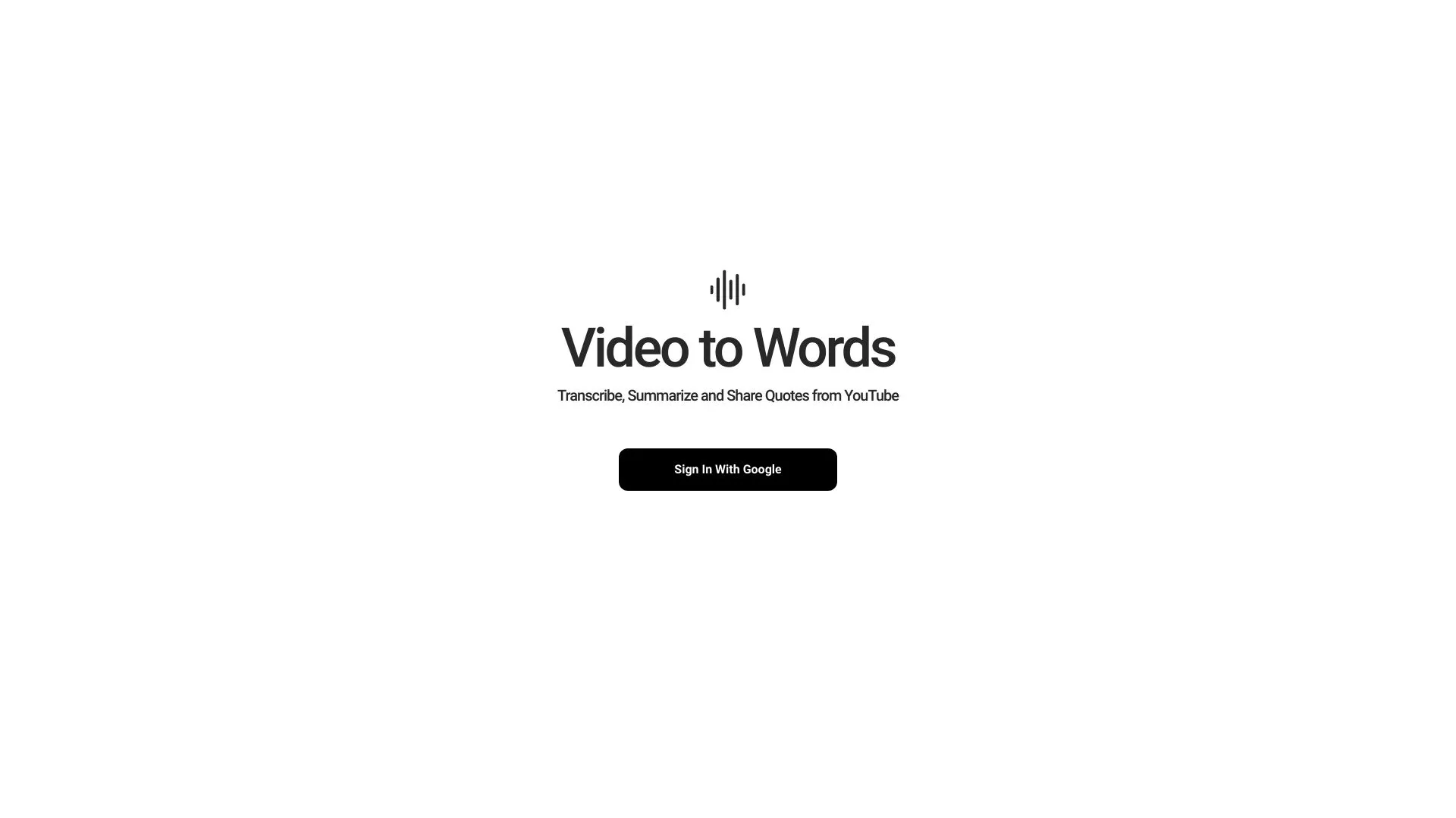 Word Into Video VideoToWords: AI-Powered Transcripts & Summaries | Creati.ai
