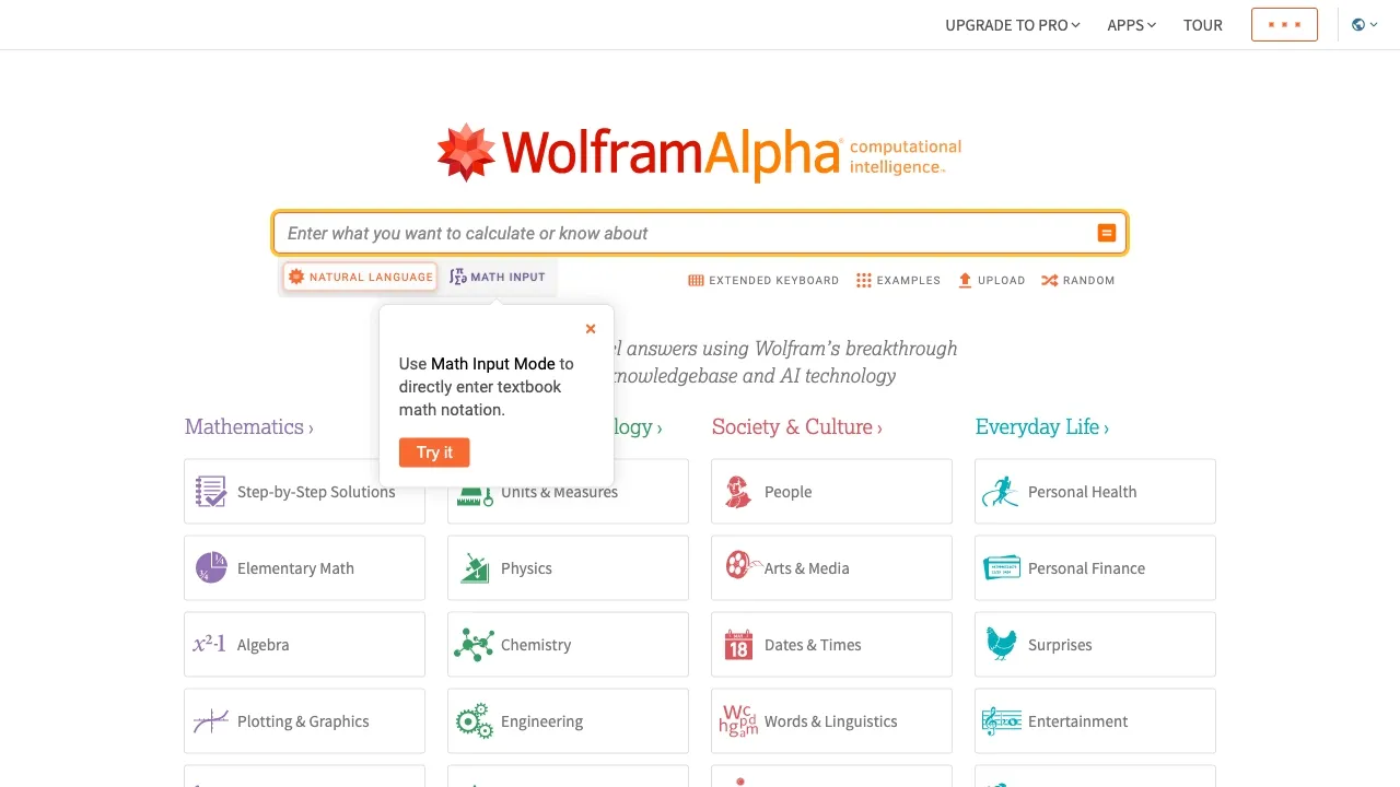 Wolfram|Alpha: Computational Knowledge Engine | Creati.ai