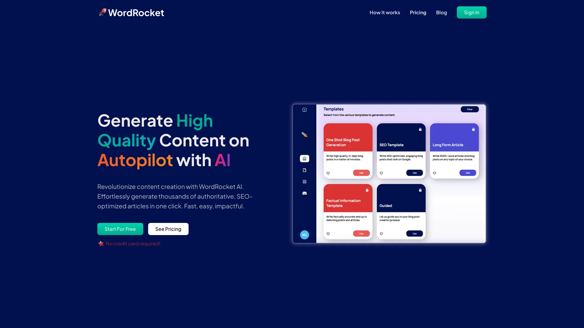 Wordrocket Ai Powered Content Generation Tool Creati Ai