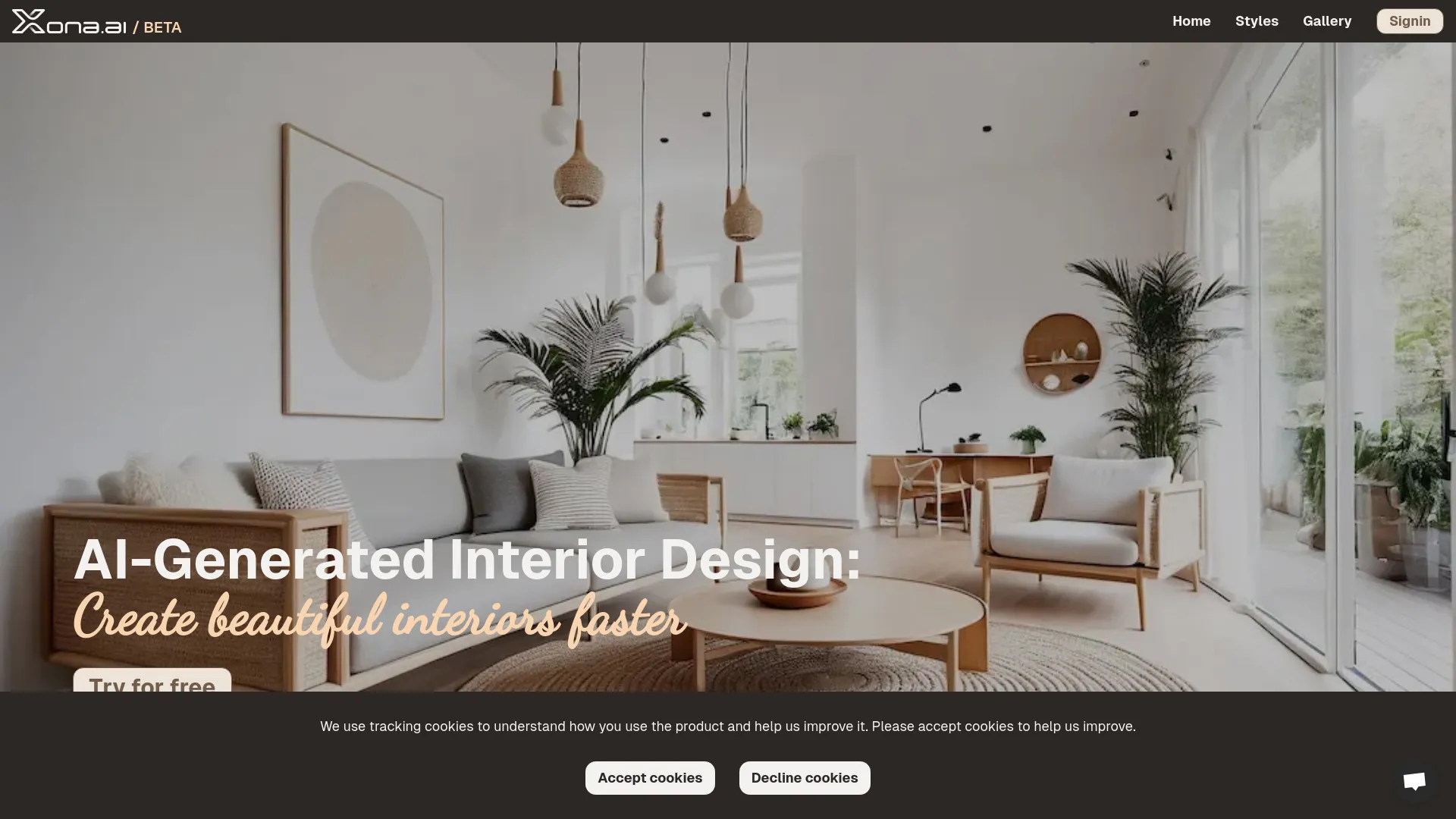 Xona AI - Transforma tu espacio con diseño interior | Creati.ai