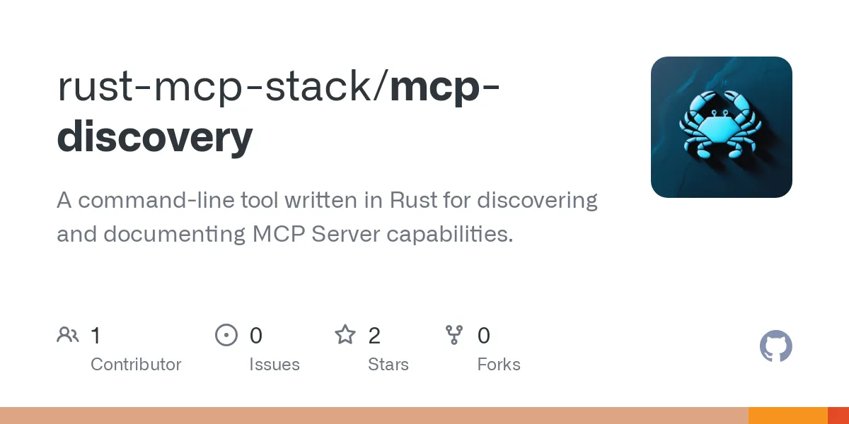 mcp-discovery: Rust CLI Tool for Discovering and Documenting MCP Server ...