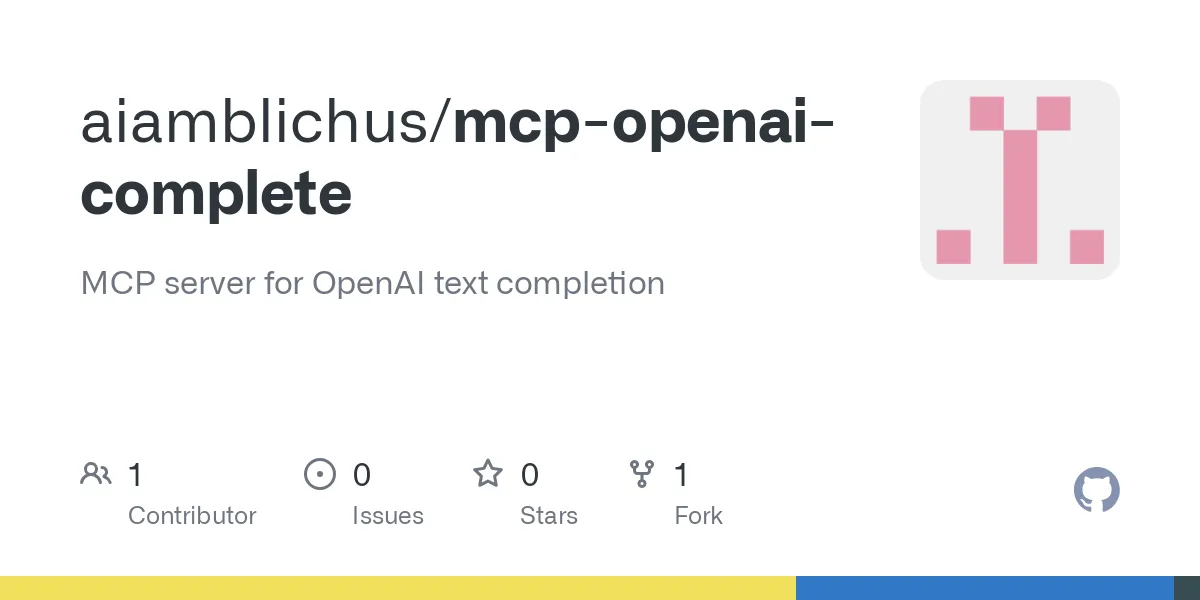 Serveur OpenAI Complete MCP pour la génération de texte | DevTools ...