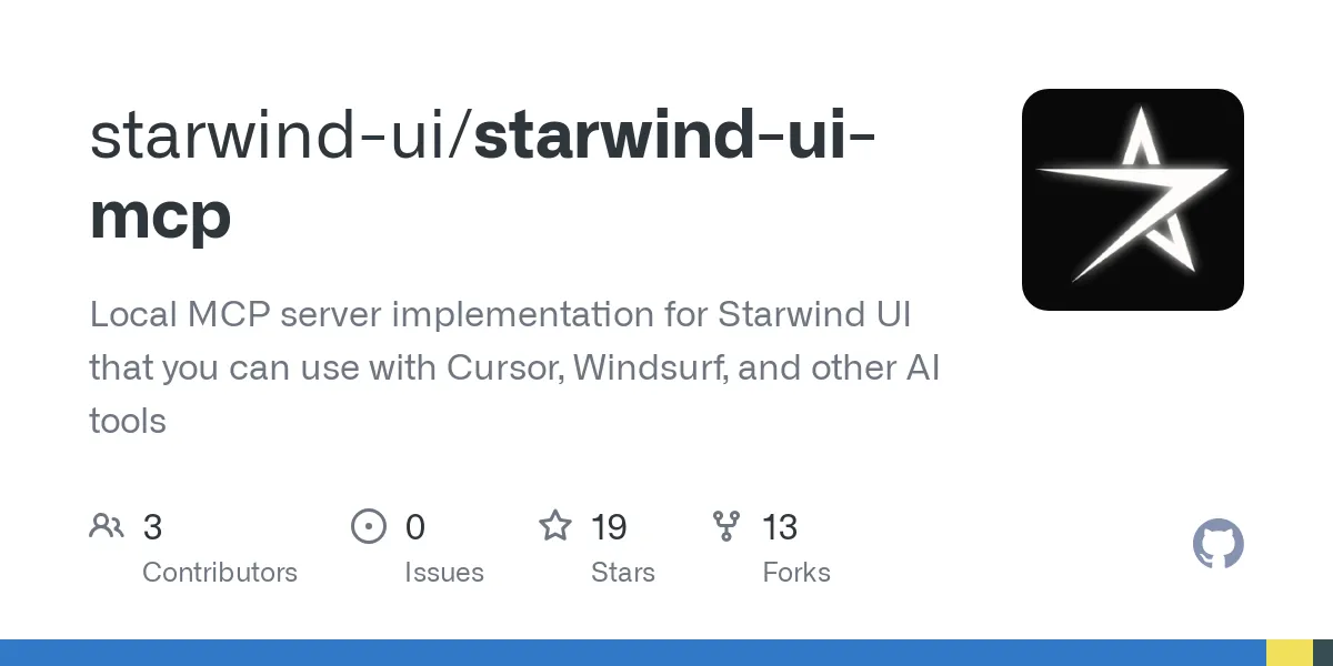 Starwind UI MCP Server - Local AI-Integrated UI Development Tool ...