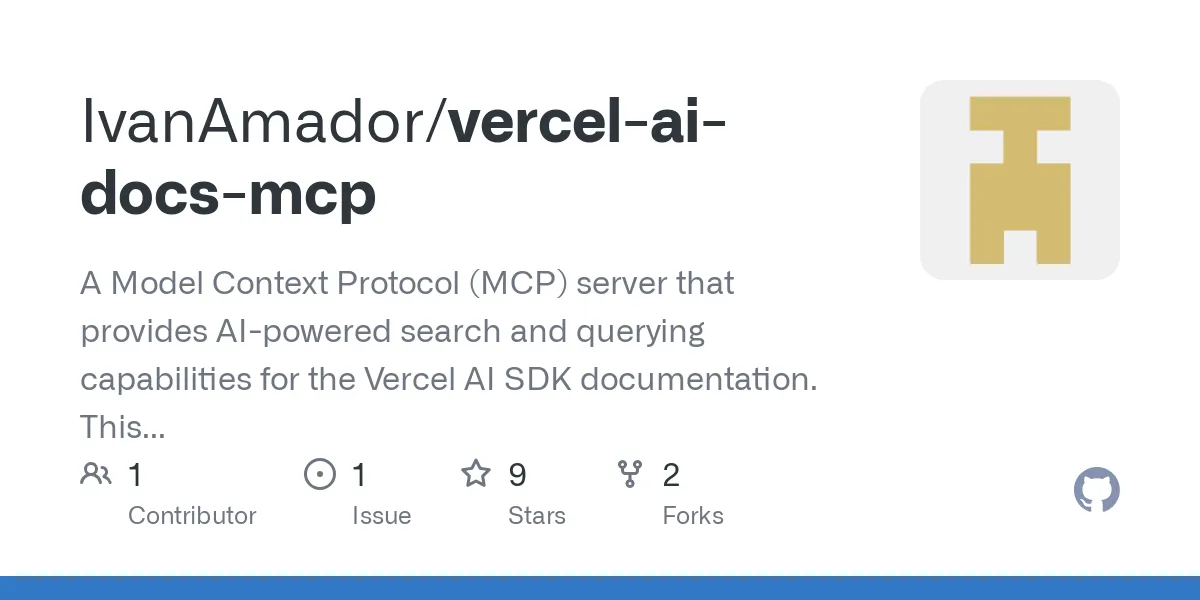Vercel AI SDK Documentation MCP - AI Search & Query for Developers ...